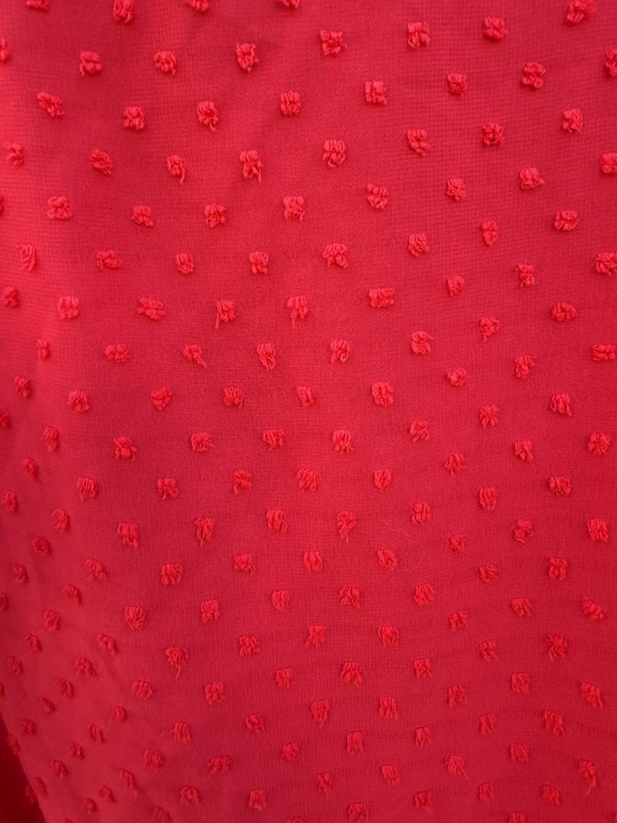 Lulus Lulus Red Swiss Dot Flutter Sleeve Wrap Mini Dress Size S / US 4 / IT 40 - 8 Thumbnail