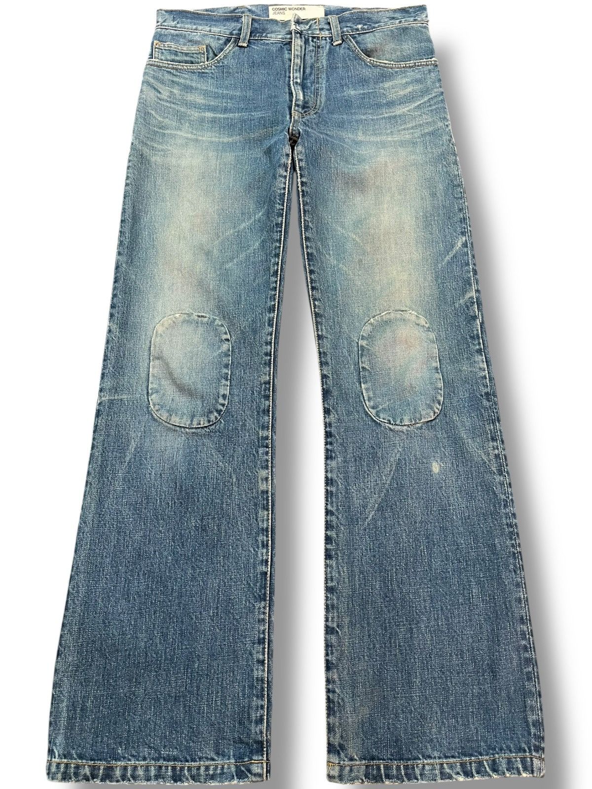 Cosmic Wonder Vintage Cosmic Wonder Flare Patches Madonna Style Denim Size US 31 - 1 Thumbnail