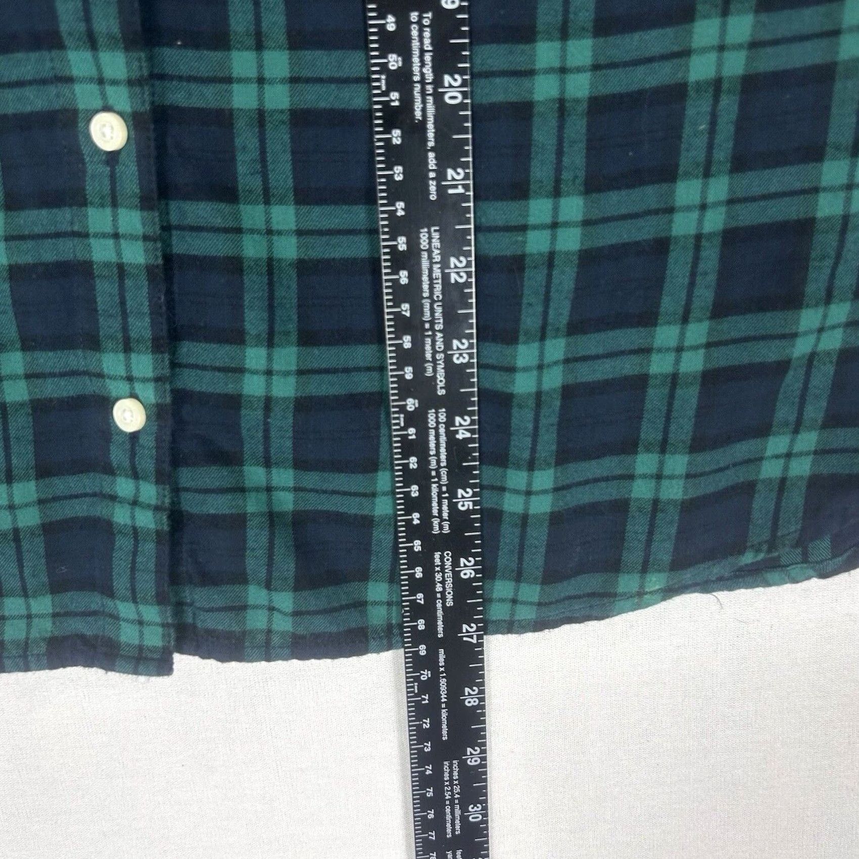 Tommy Hilfiger Tommy Hilfiger Plaid Button-Up Shirt Mens L Green Casual Preppy Top Size US L / EU 52-54 / 3 - 7 Thumbnail