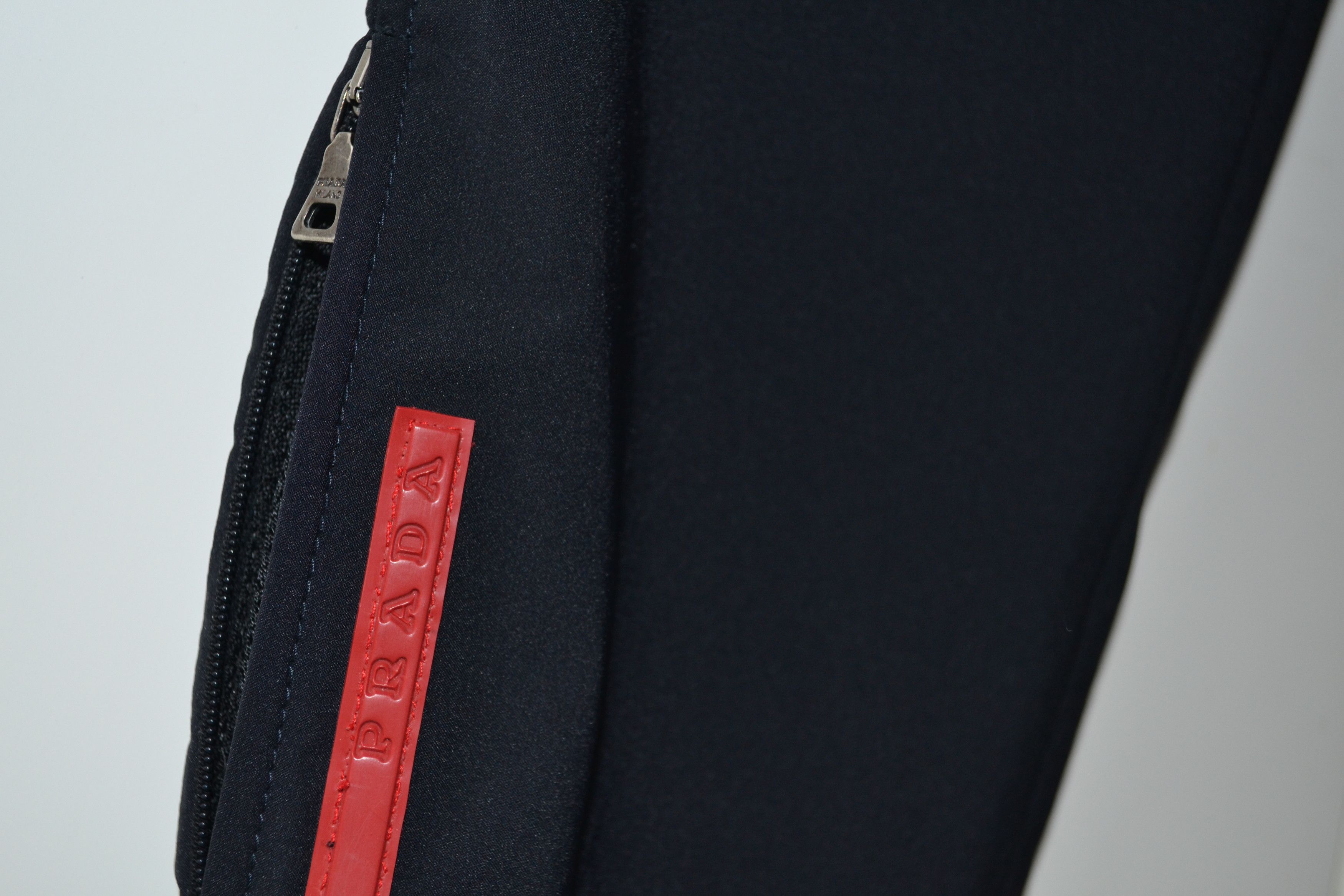 Prada PRADA Pants Nylon Sport Black Zip Red Tab Vintage 1999 Size US 28 / EU 44 - 6 Thumbnail