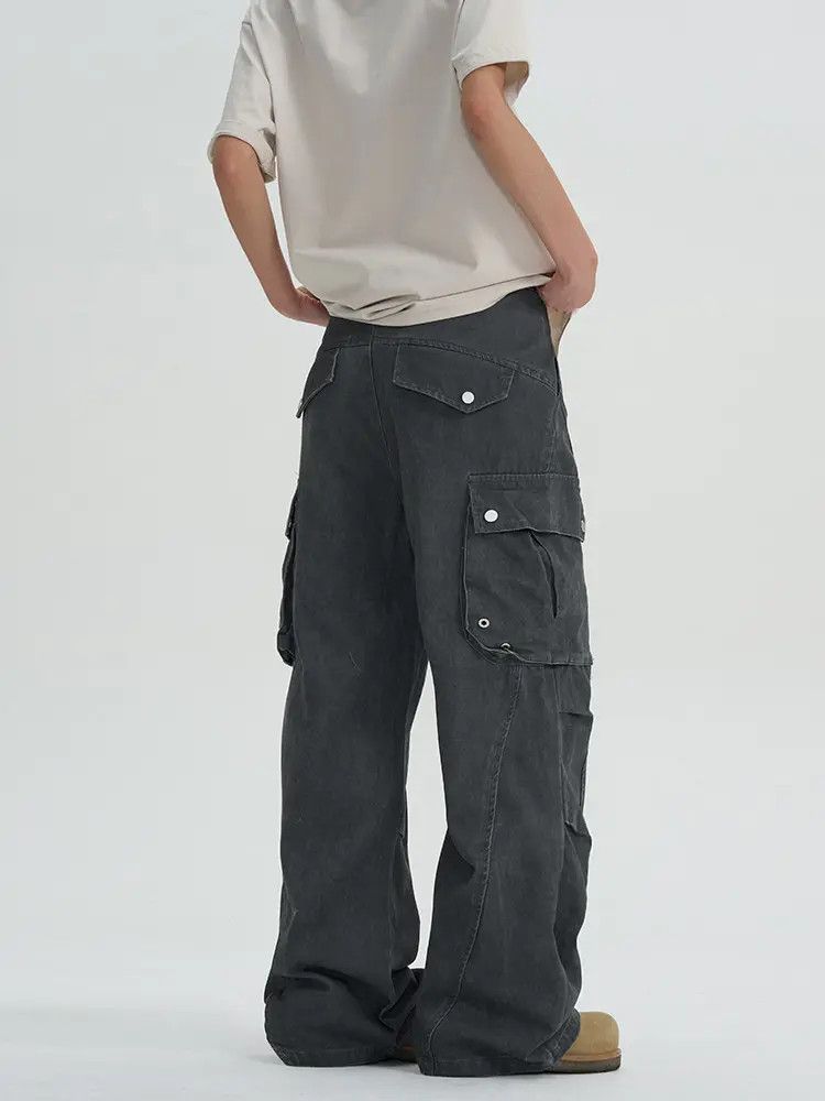 Japanese Brand × Jean Gray Cargo Denim Jeans Size US 30 / EU 46 - 3 Thumbnail
