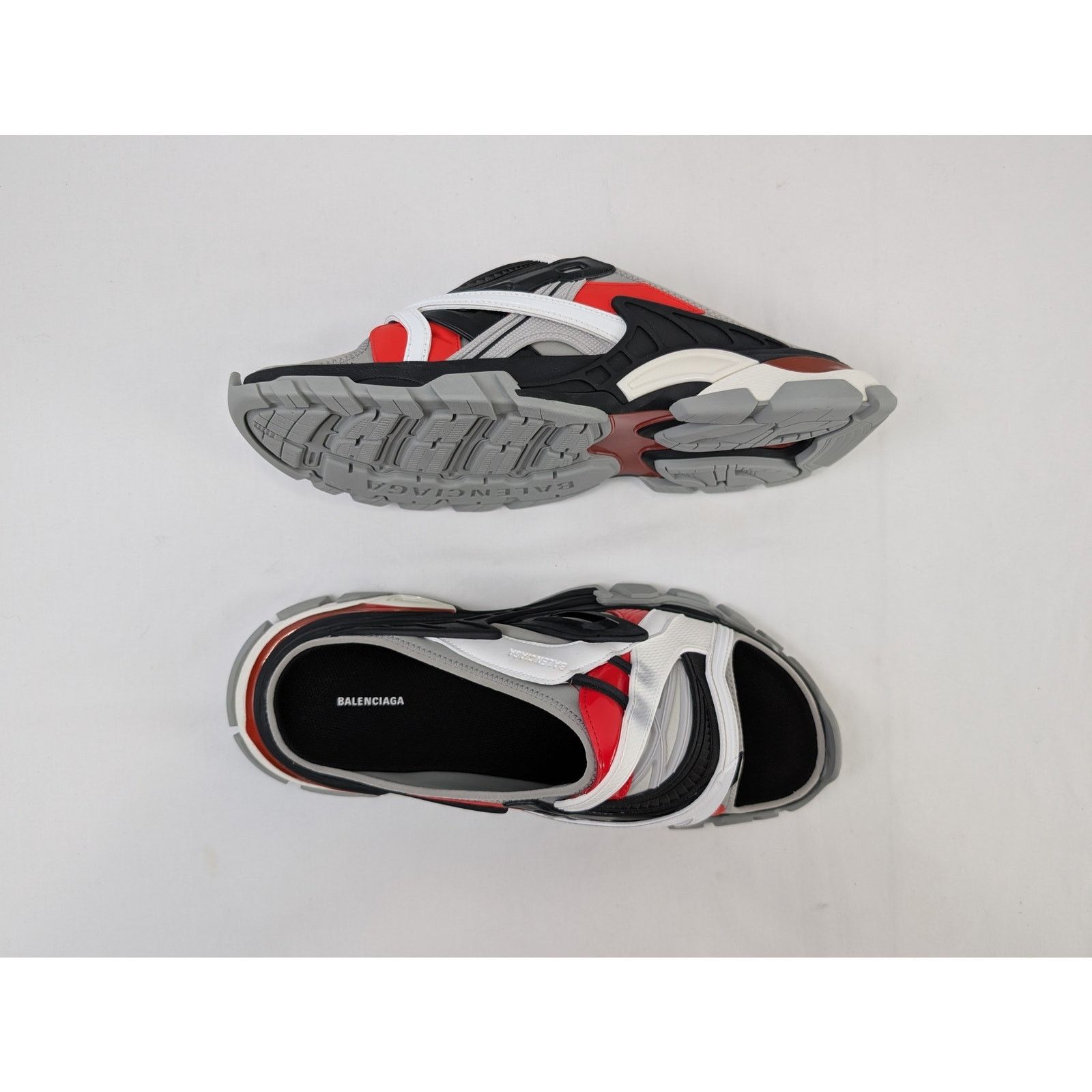 Balenciaga o1rshd1 Trcl Slide Slipper in Black/Grey/Red Size US 13 / EU 46 - 1 Thumbnail