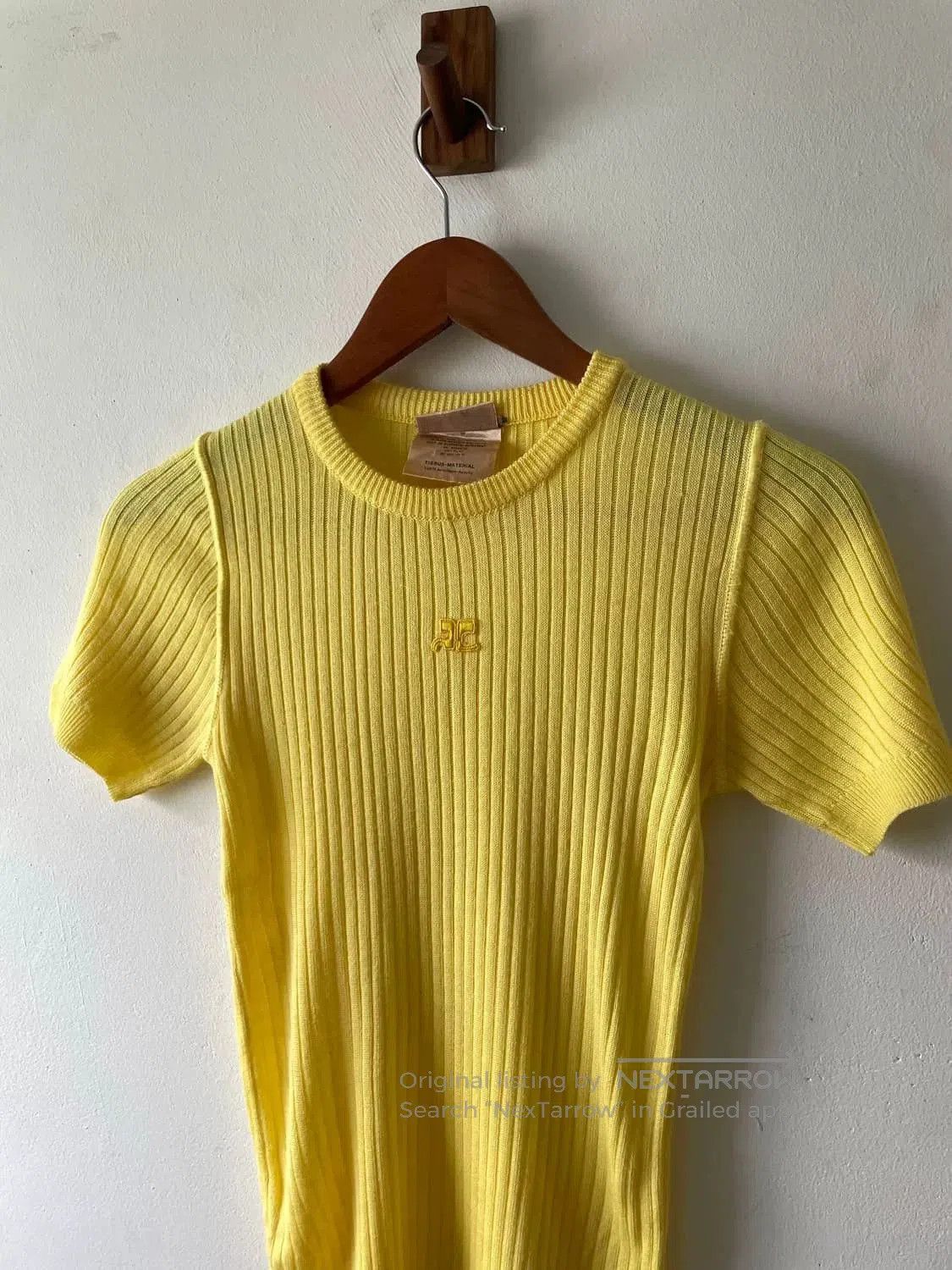Courreges Courreges Vintage Yellow Knit Sweater. Size XS / US 0-2 / IT 36-38 - 3 Thumbnail