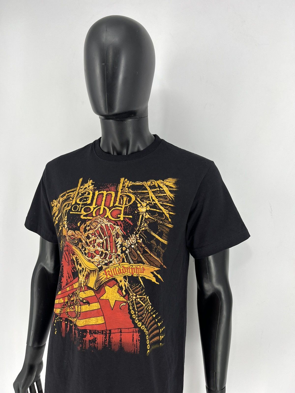 Band Tees × Vintage Vintage Lamb Of God Y2K Tshirt Tee Horror Face Size US L / EU 52-54 / 3 - 4 Thumbnail