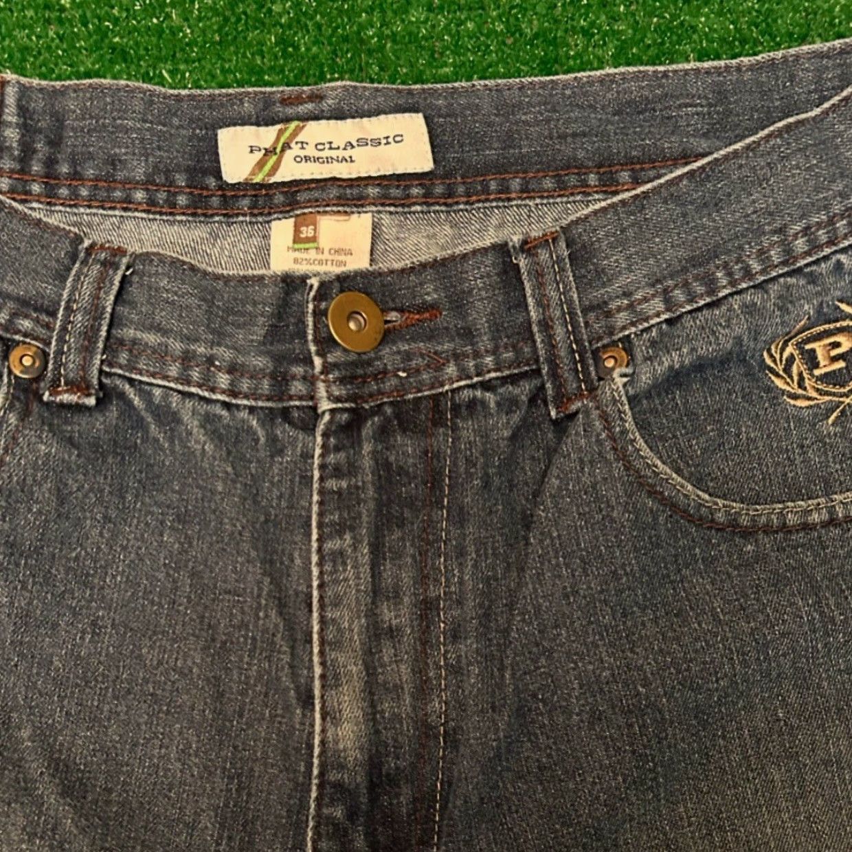 Phat Farm VINTAGE Phat Farm Jeans Men's Size 36 Dark Baggy Grunge Hip Hop Skater Size US 36 / EU 52 - 5 Thumbnail