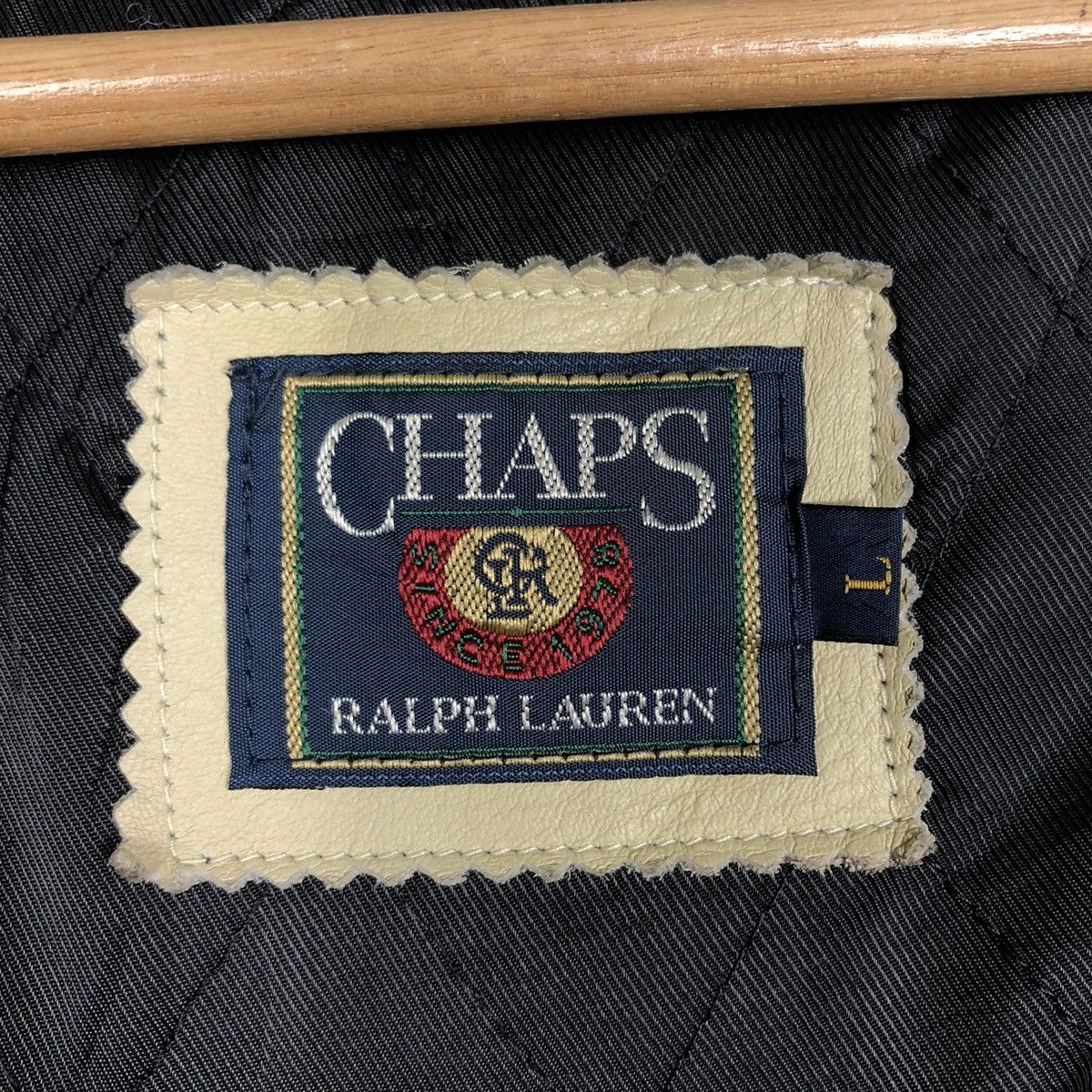 Chaps Ralph Lauren 🔥VINTAGE JUMPER VARSITY LEATHER JACKET CHAPS RALPH LAUREN Size US L / EU 52-54 / 3 - 22 Thumbnail