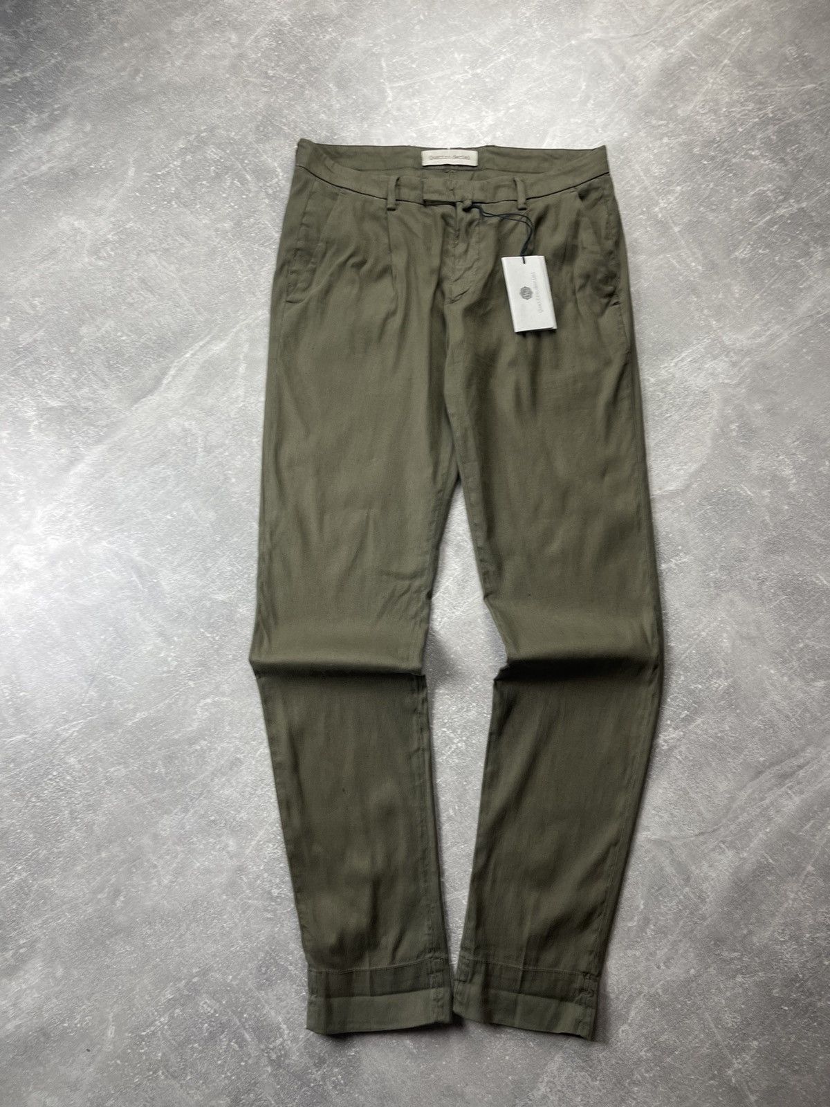 Other Quattro.decimi Olive Green Italian Avant Garde Cotton Pants Size US 32 / EU 48 - 2 Thumbnail