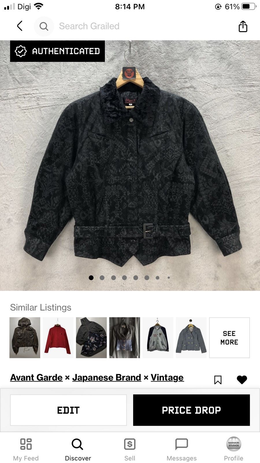Japanese Brand MISS X FUR NECK FULLPRINT OVERPRINT JACKET #6723-82 Size M / US 6-8 / IT 42-44 - 12 Thumbnail