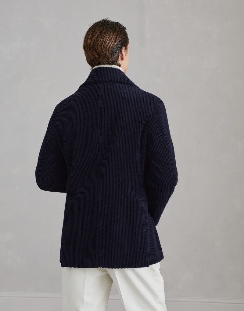 Brunello Cucinelli o1w1db10326 Cashmere Caban in Medium Blue Size US M / EU 48-50 / 2 - 3 Thumbnail