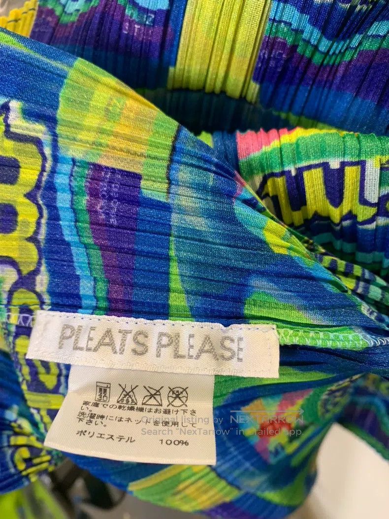 Issey Miyake Issey Miyake Blue Short Sleeve Top Size L / US 10 / IT 46 - 3 Thumbnail