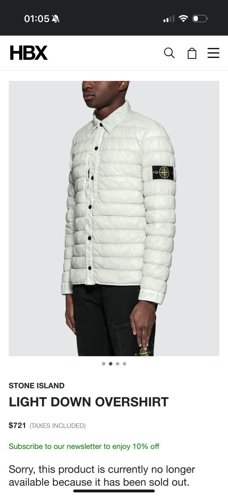 Stone Island Stone Island jacket light down over-shirt Size US M / EU 48-50 / 2 - 5 Thumbnail