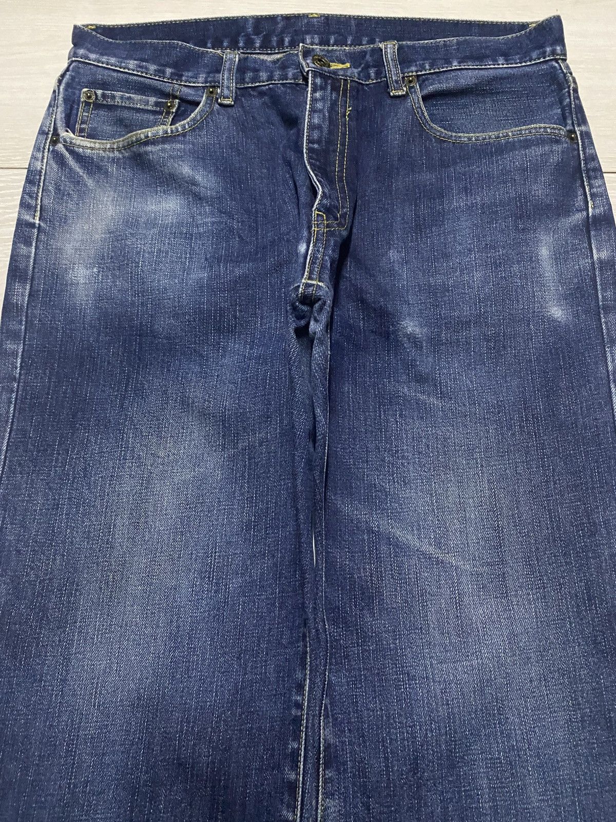 Japanese Brand Vintage Clothing Japanese Brand Blue Wash Distressed Jeans Size US 33 - 3 Thumbnail
