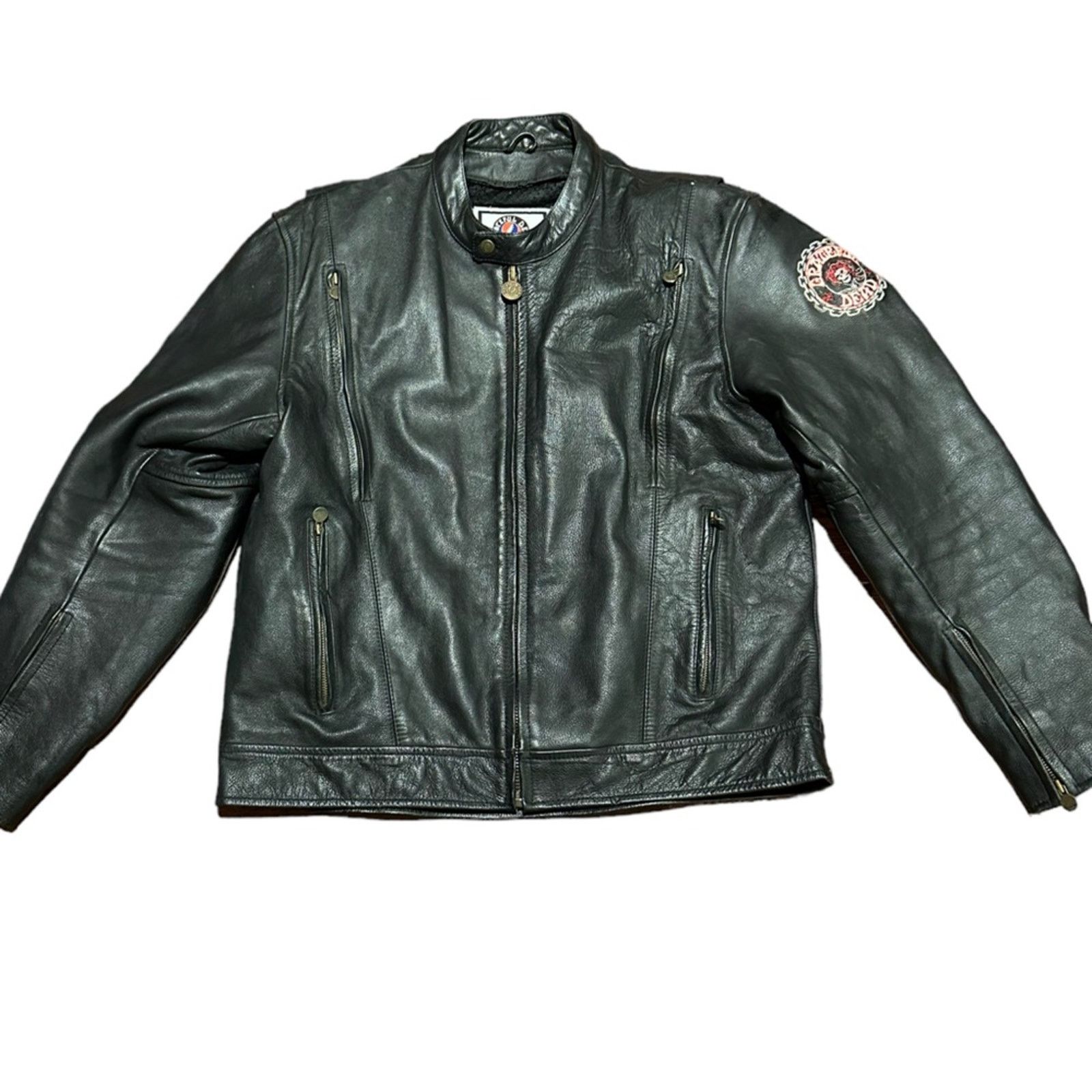 Grateful Dead Grateful Dead 2012 Black Leather Biker Jacket Mens 44 Size US S / EU 44-46 / 1 - 4 Thumbnail