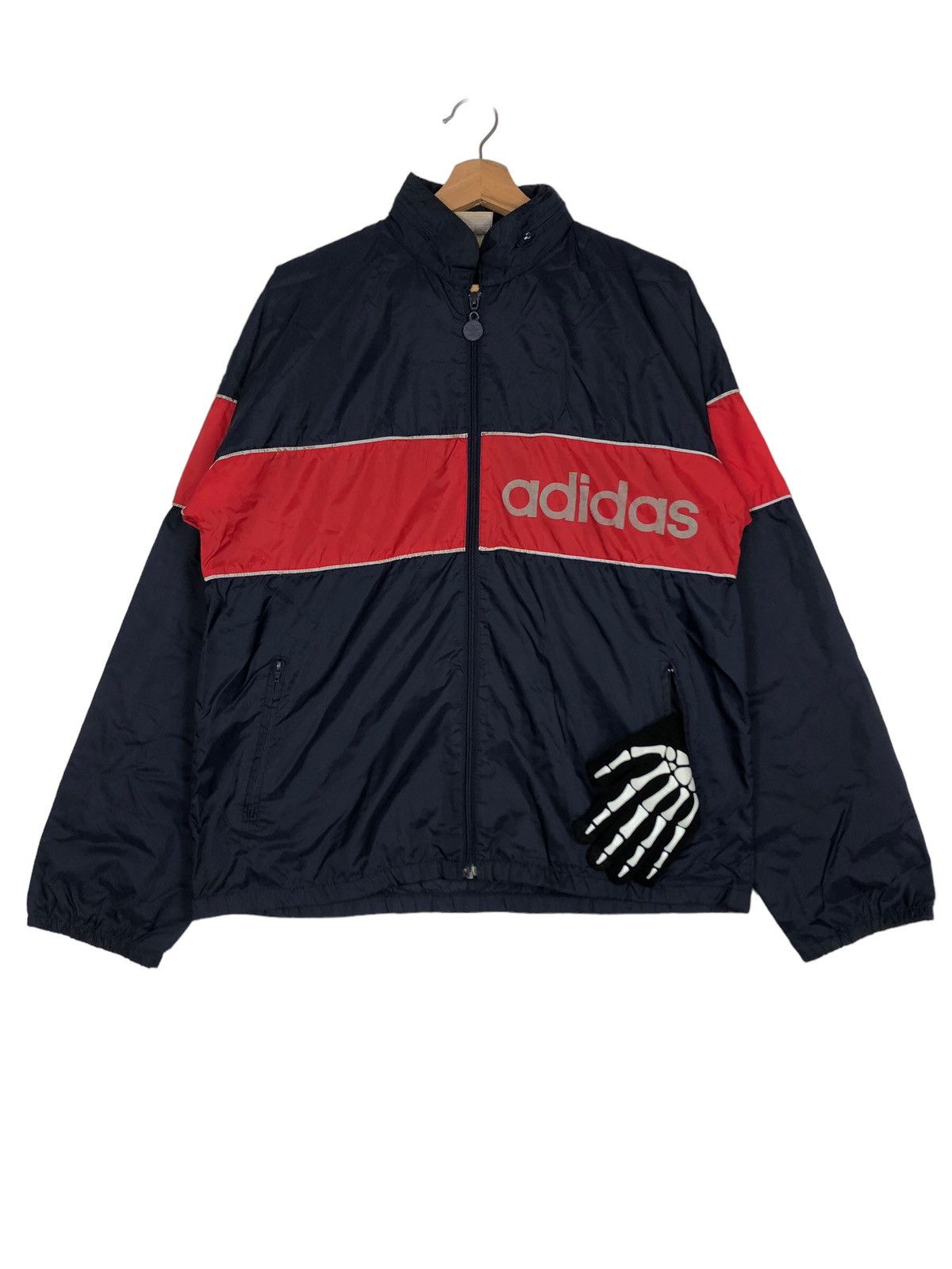 Adidas 🔥90’s Vintage Bomber Jacket Adidas Block Colour Big Logo Size US M / EU 48-50 / 2 - 1 Thumbnail