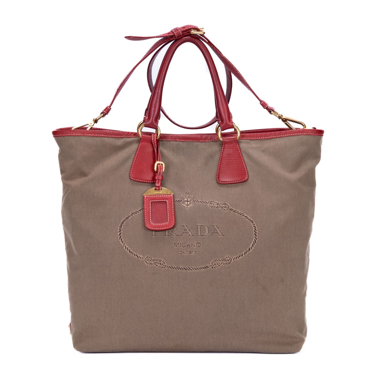 Prada Jacquard Logo Tote Size ONE SIZE - 1 Thumbnail