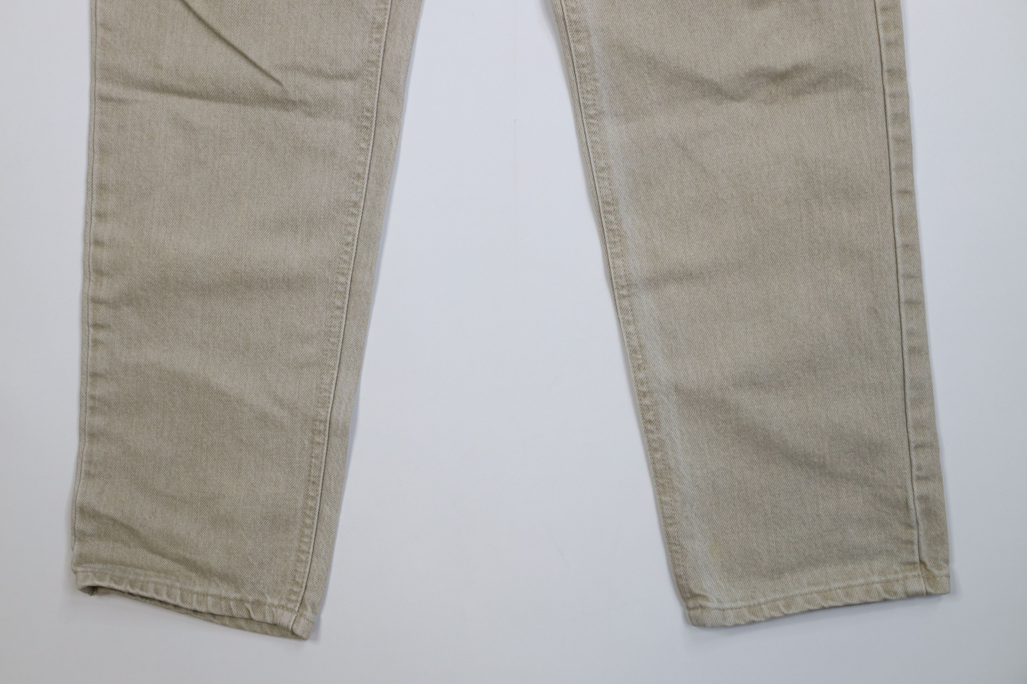 L.L. Bean Vintage 90s LL Bean Tapered Leg Denim Jeans Beige USA Size US 32 / EU 48 - 4 Thumbnail