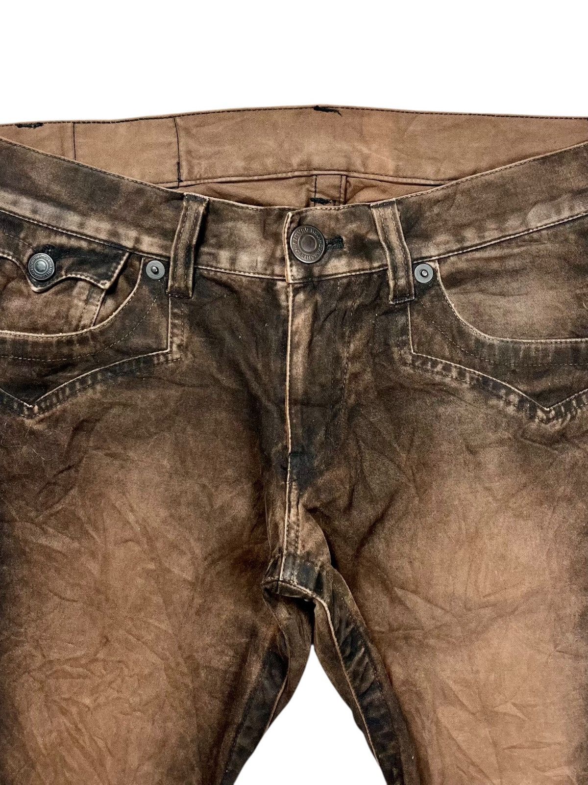 If Six Was Nine 2000s Rattle Trap - Chocolate Mud Wash Denim Pants Size US 29 - 5 Thumbnail