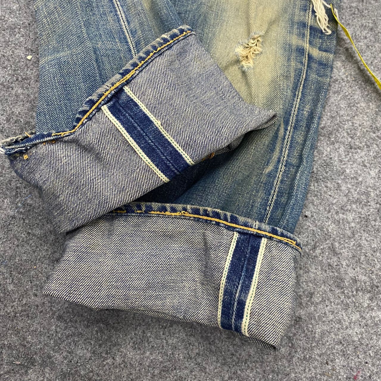 Evisu 💥Best Offer💥Vintage Evis Cowboy Selvegde Distressed Denim Size US 31 - 13 Thumbnail