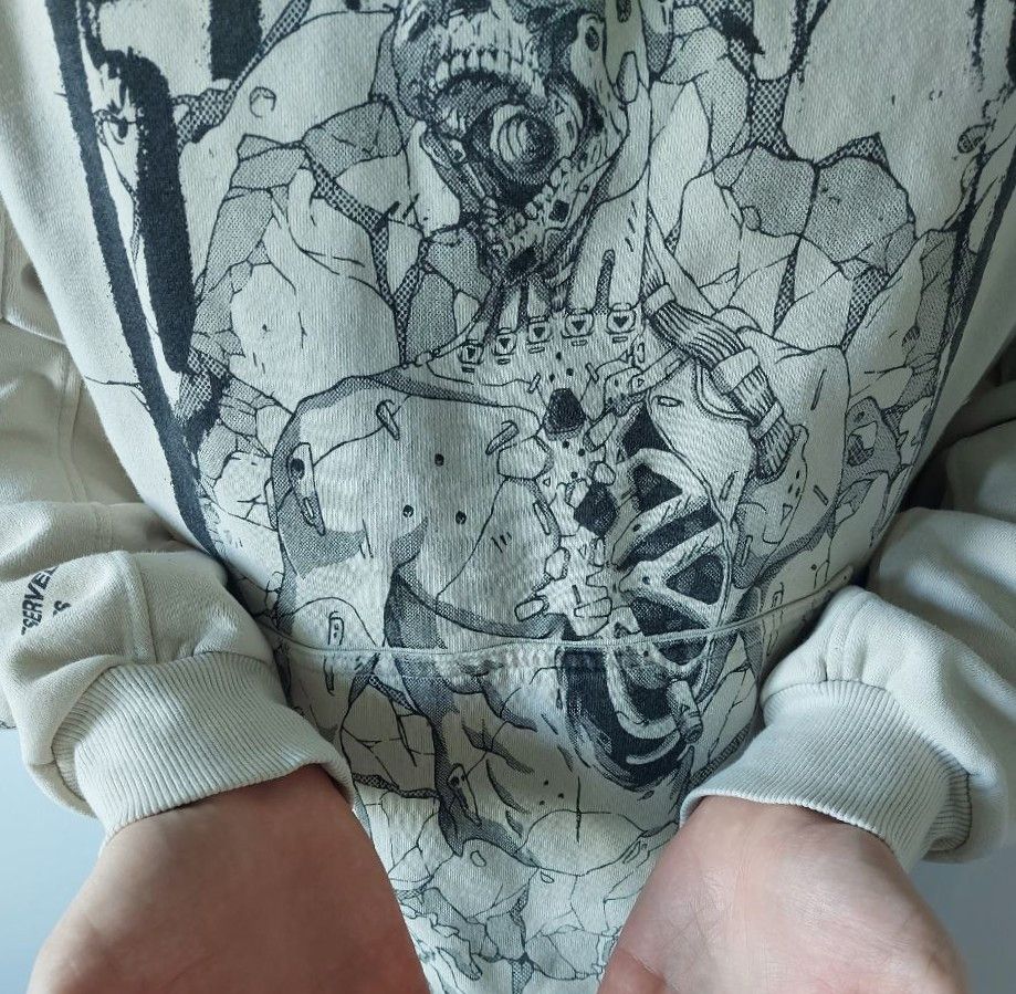 Other Bad Habits Beige Cotton Hoodie Fatal System Error Size M Size US M / EU 48-50 / 2 - 14 Thumbnail