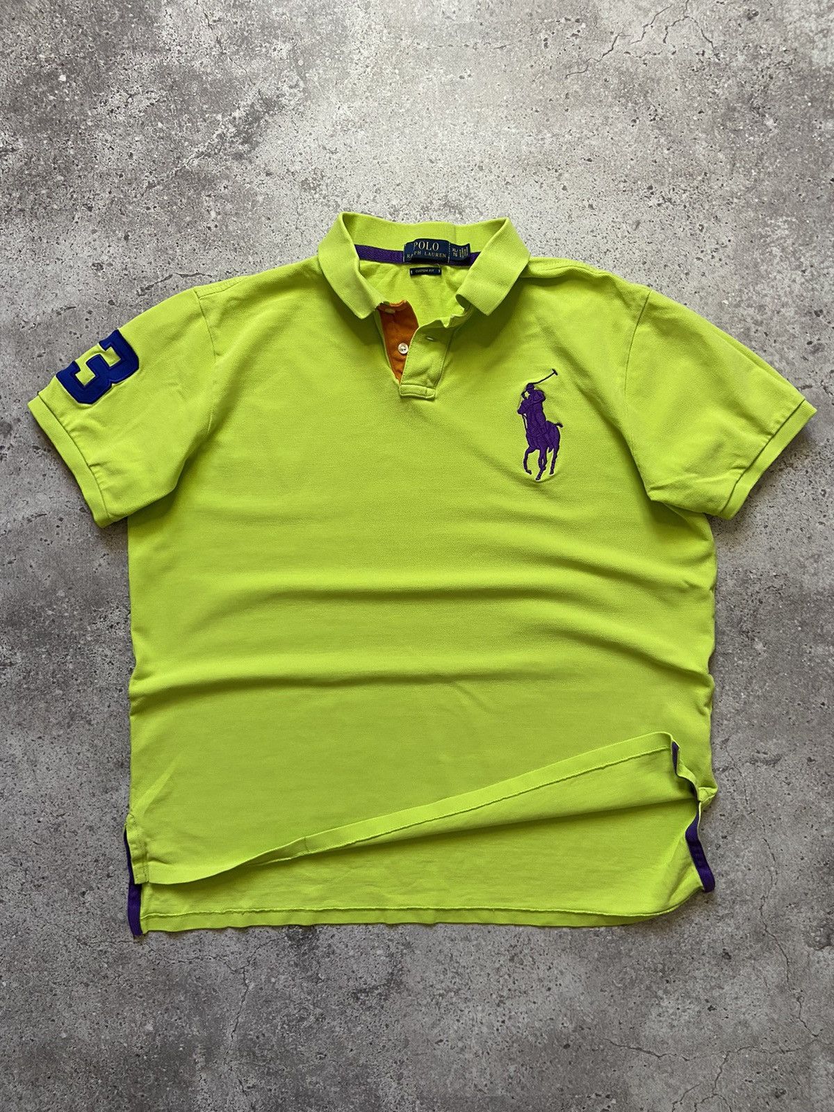 Polo Ralph Lauren × Vintage Polo Ralph Lauren Big Pony Number 3 Polo Shirt Size US XL / EU 56 / 4 - 1 Thumbnail