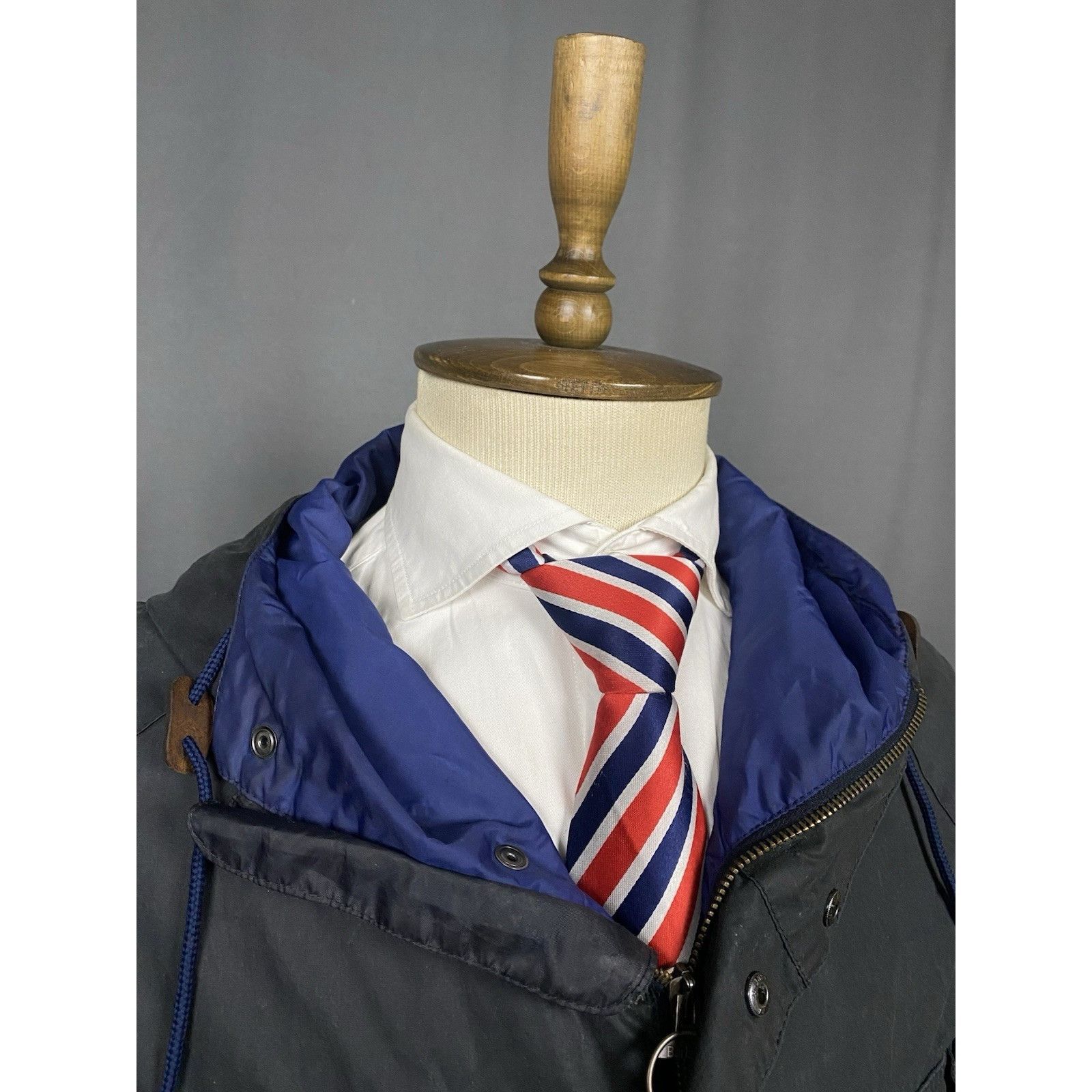 Barbour Barbour Cavendish Blue Hooded Waxed Multipocket Utility Mili Size US M / EU 48-50 / 2 - 6 Thumbnail