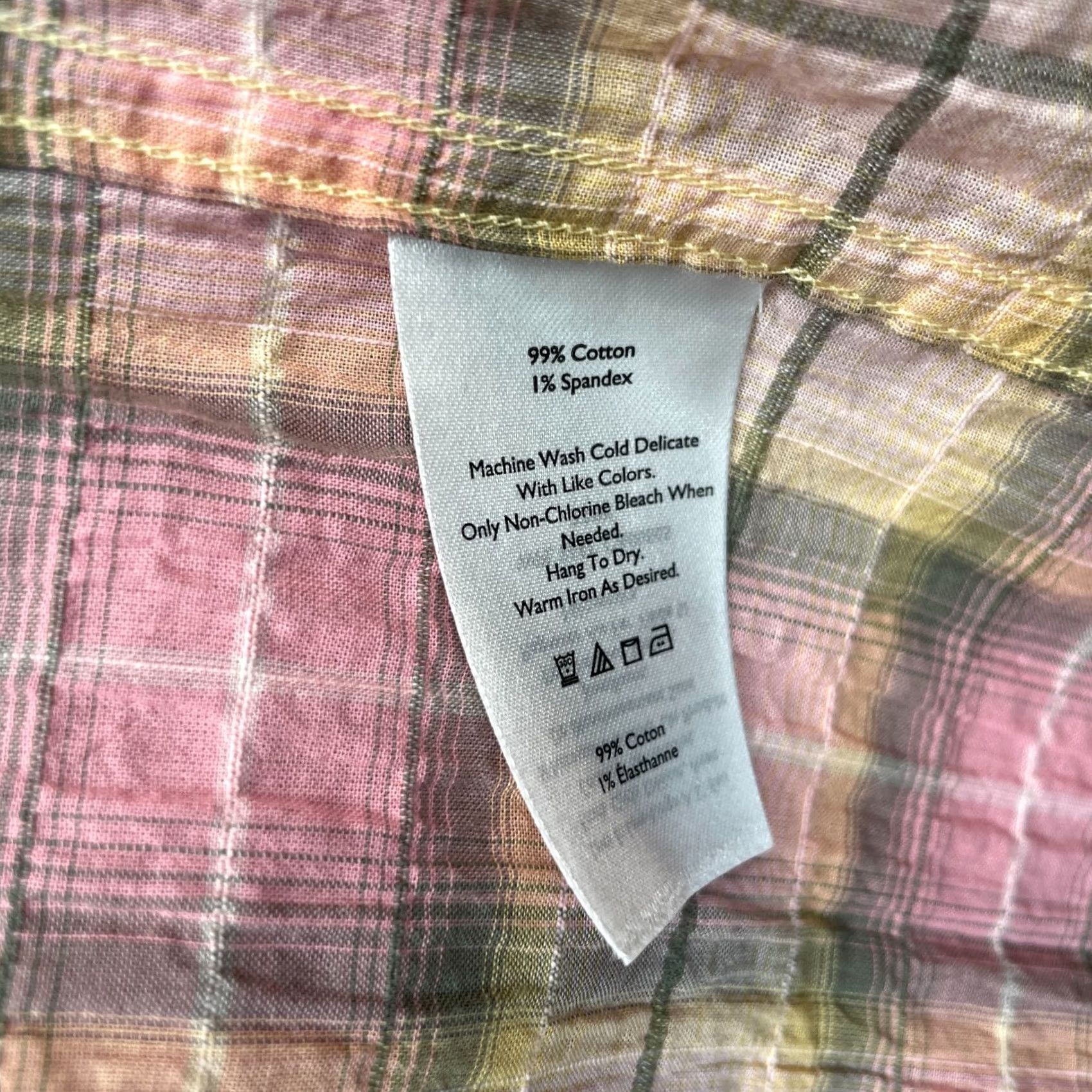 Eddie Bauer Eddie Bauer Shirt Womens XL Pink Plaid Cotton Stretch Button Up Pleated Size XL / US 12-14 / IT 48-50 - 4 Thumbnail