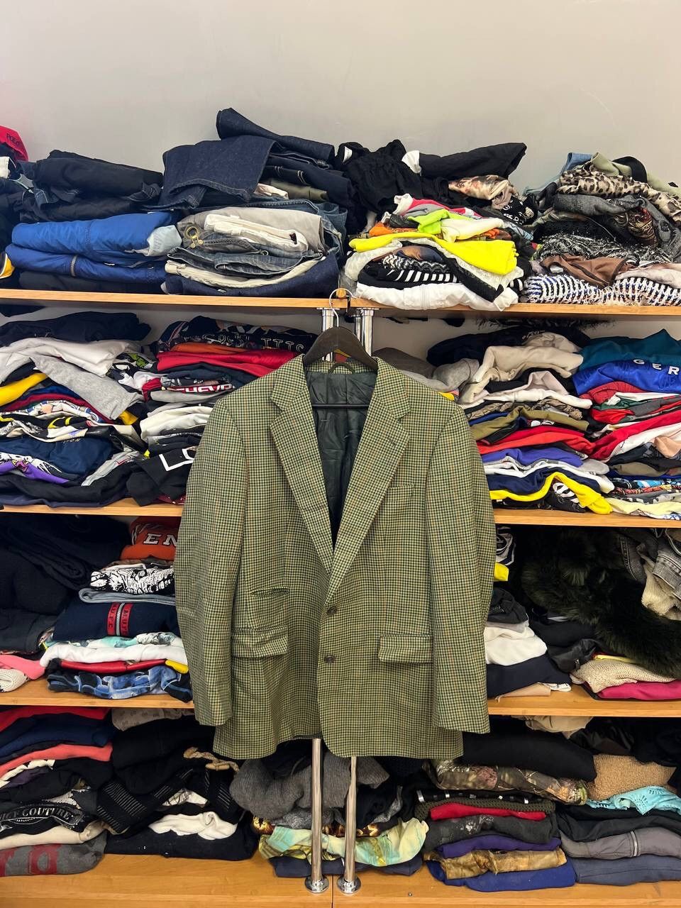 Burberry × Vintage Vintage Burberry Green Check Wool Blazer Jacket Size 46R - 1 Thumbnail