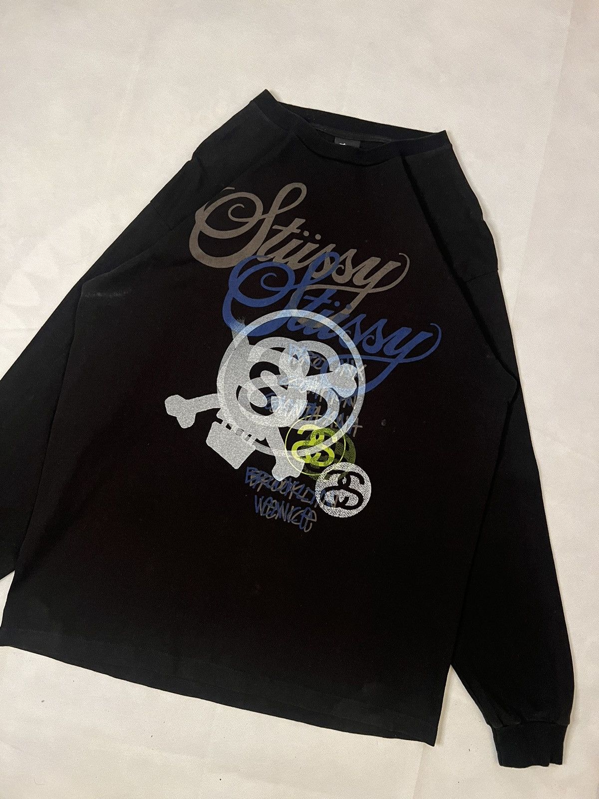 Stussy Vintage Stussy Skull Venice Brooklyn Black Tshirt Size US L / EU 52-54 / 3 - 5 Thumbnail