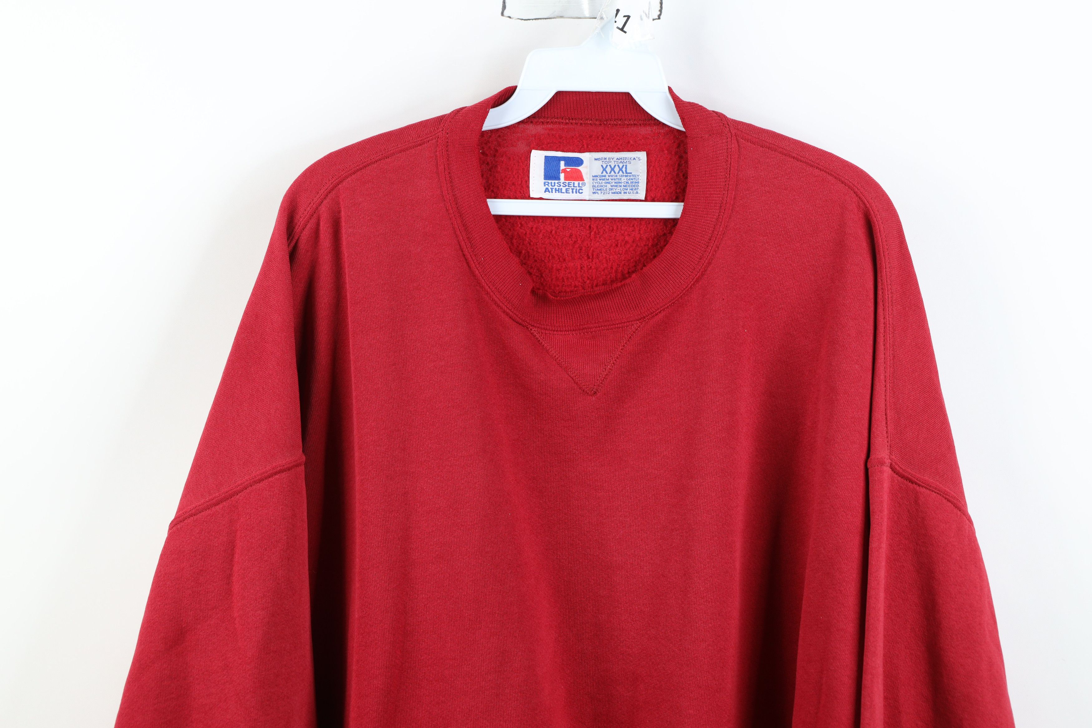 Russell Athletic Vintage 90s Russell Athletic Crewneck Sweatshirt Red USA Size US XXL / EU 58 / 5 - 2 Thumbnail