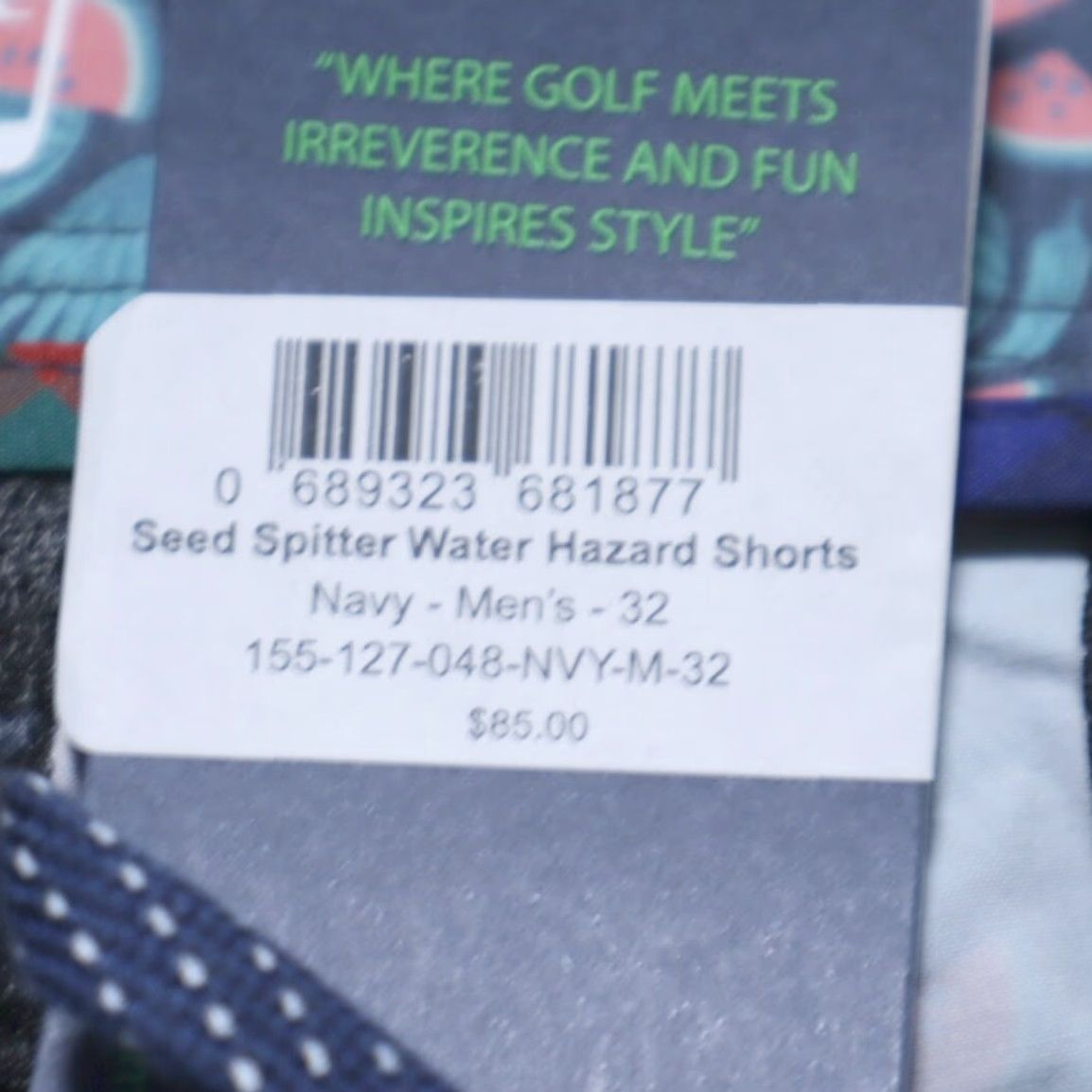 Vintage William Murray Stretch Seed Splitter Water Hazard Golf Navy Shorts Men 32 Size US 32 / EU 48 - 6 Thumbnail