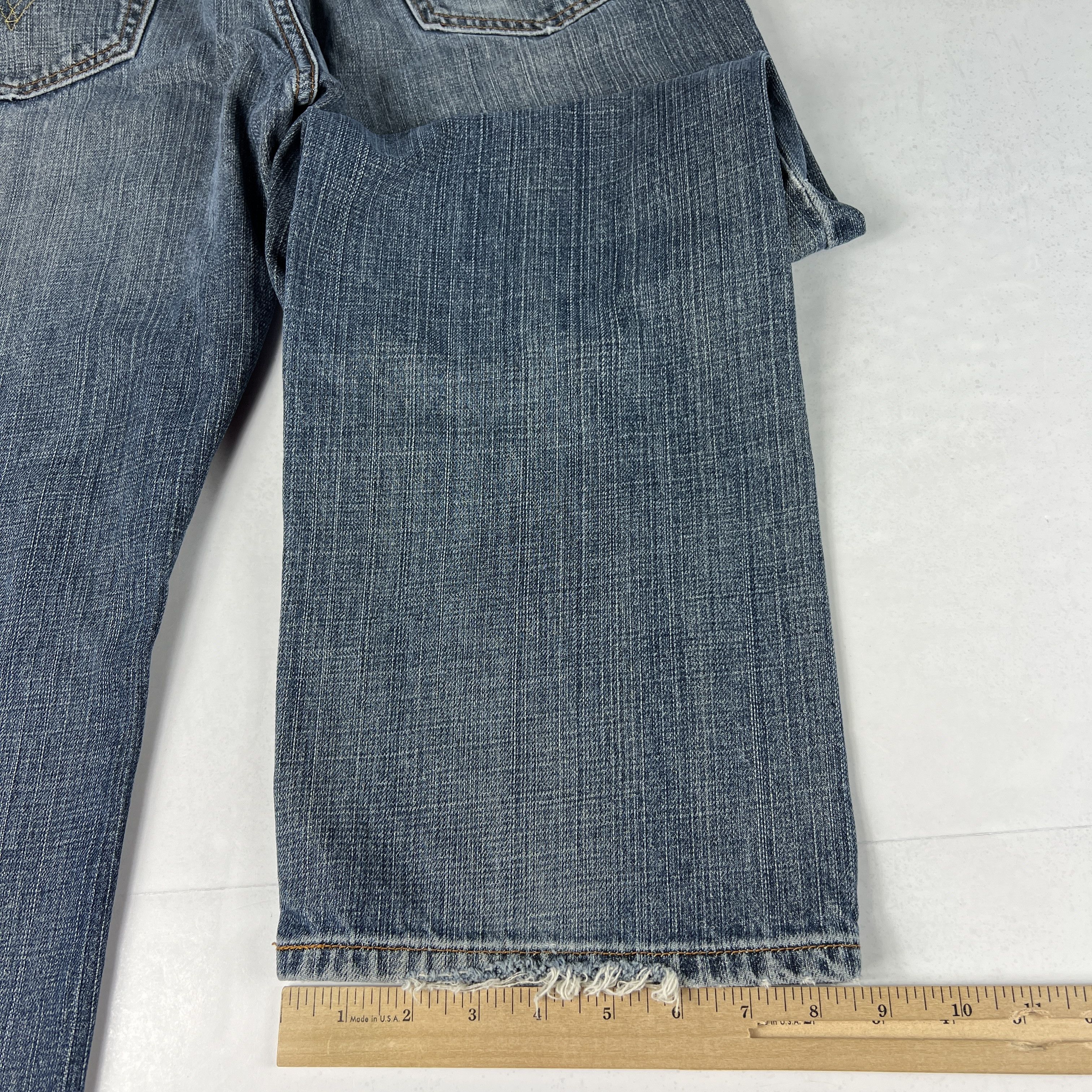 Levi's Y2K Levi's Jeans 559 Relaxed Straight Blue Thrashed Denim Size US 34 / EU 50 - 17 Thumbnail