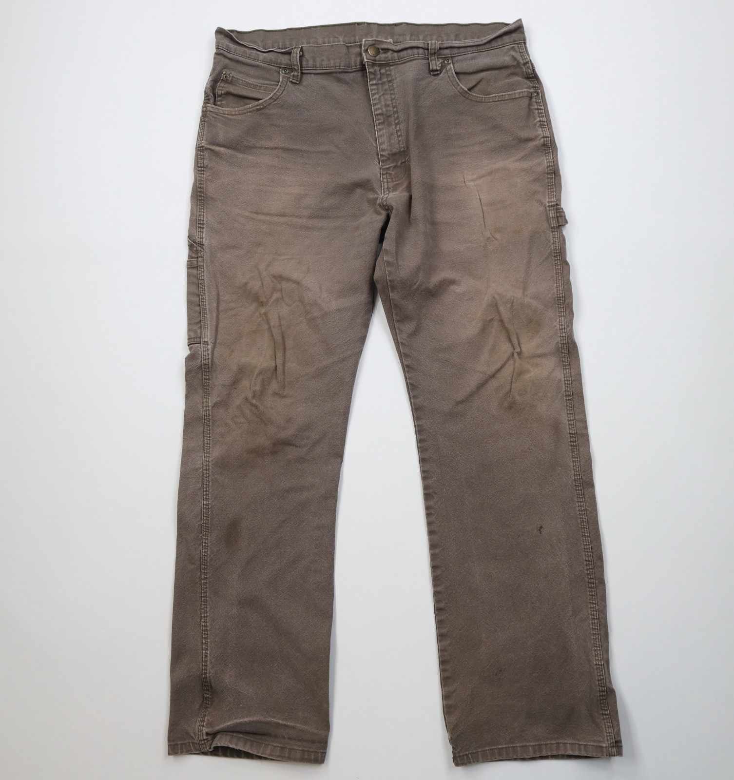 Dickies Vintage Y2K Dickies Canvas Wide Leg Dungaree Pants Brown Size US 36 / EU 52 - 1 Thumbnail