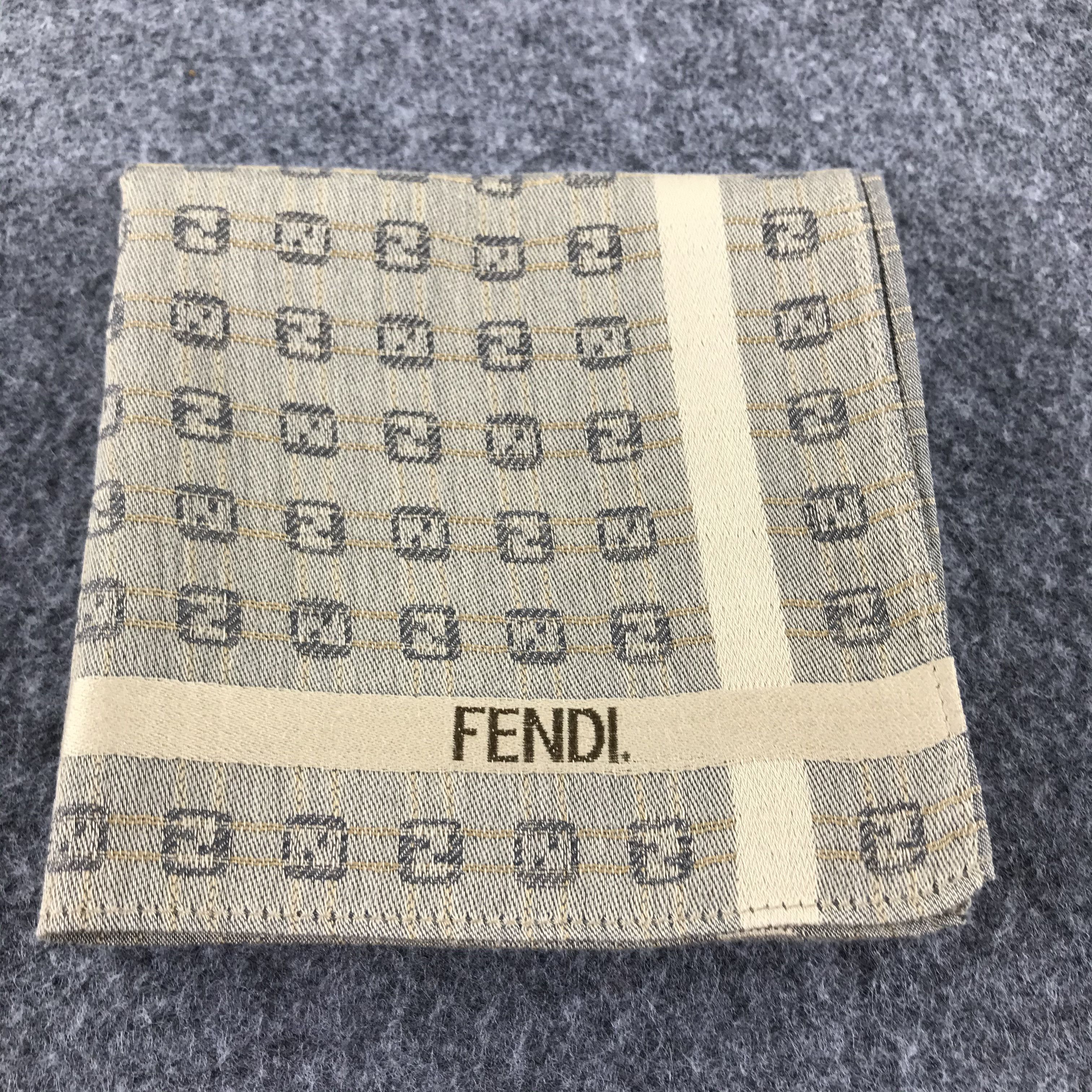 Vintage FeNdI Monogram FF Handkerchief Neckerchief Bandana SCT019 Size ONE SIZE - 6 Thumbnail