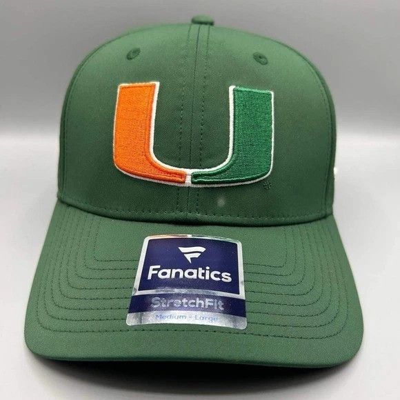 Other Miami Hurricanes M-L Embroidered Fanatics Stretch Fitted Size ONE SIZE - 1 Thumbnail