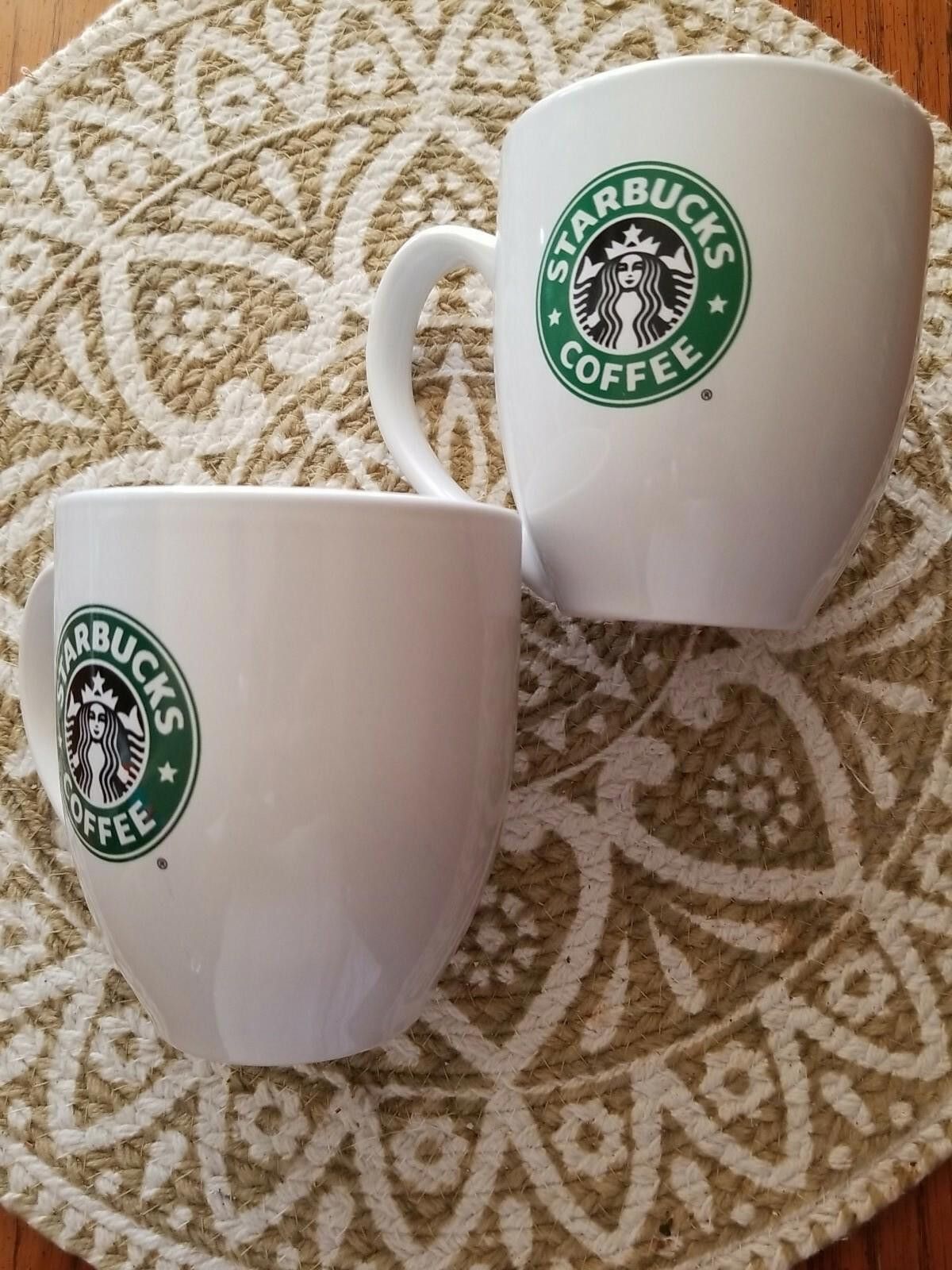 Other Starbucks Coffee MUGS 2008 & 2010 Ceramic White Logo 14 oz Size ONE SIZE - 1 Thumbnail