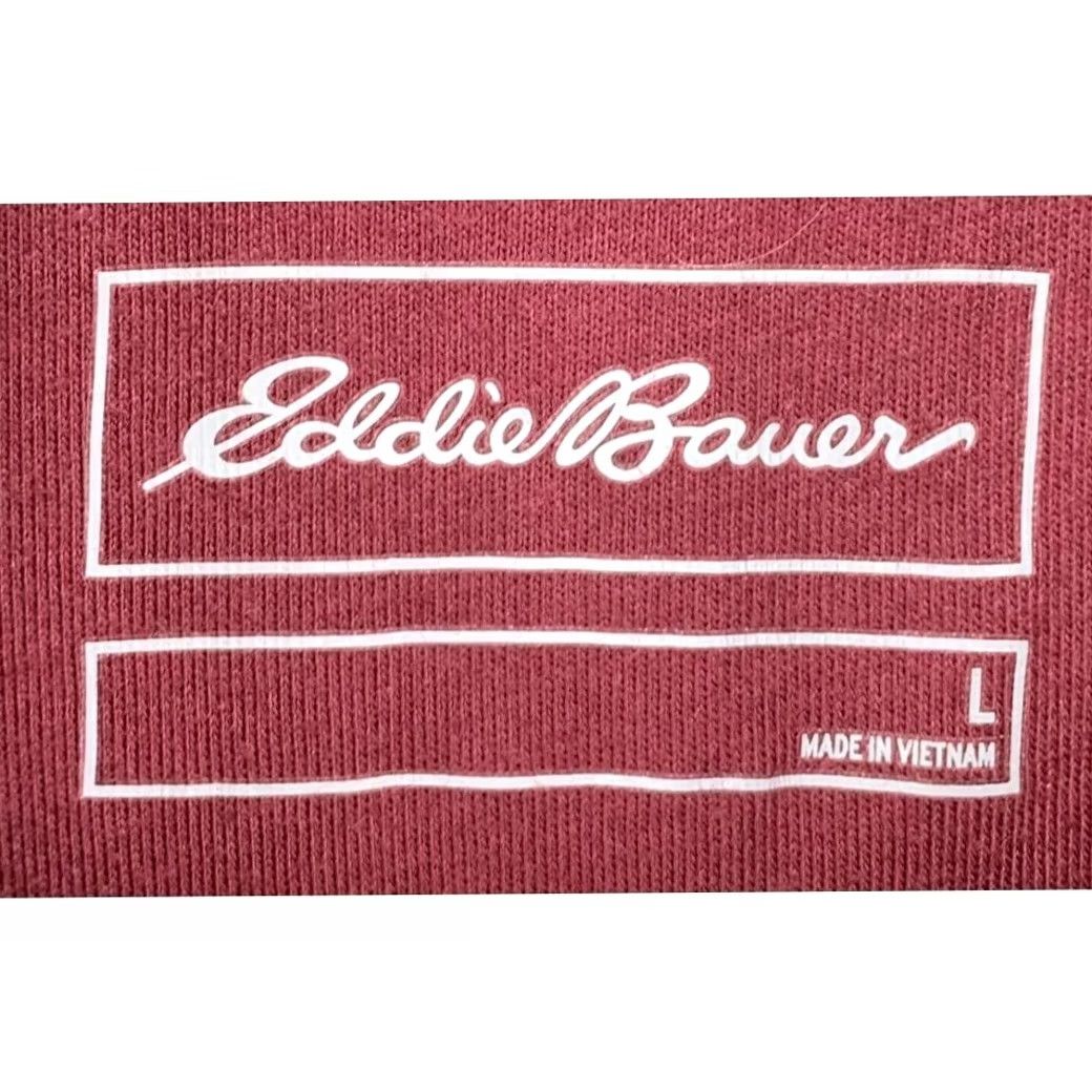 Eddie Bauer Eddie Bauer Pullover Sweatshirt Logo Mens Large Maroon 1/4 Zip Knit Solid Vintage: No Size US L / EU 52-54 / 3 - 4 Thumbnail