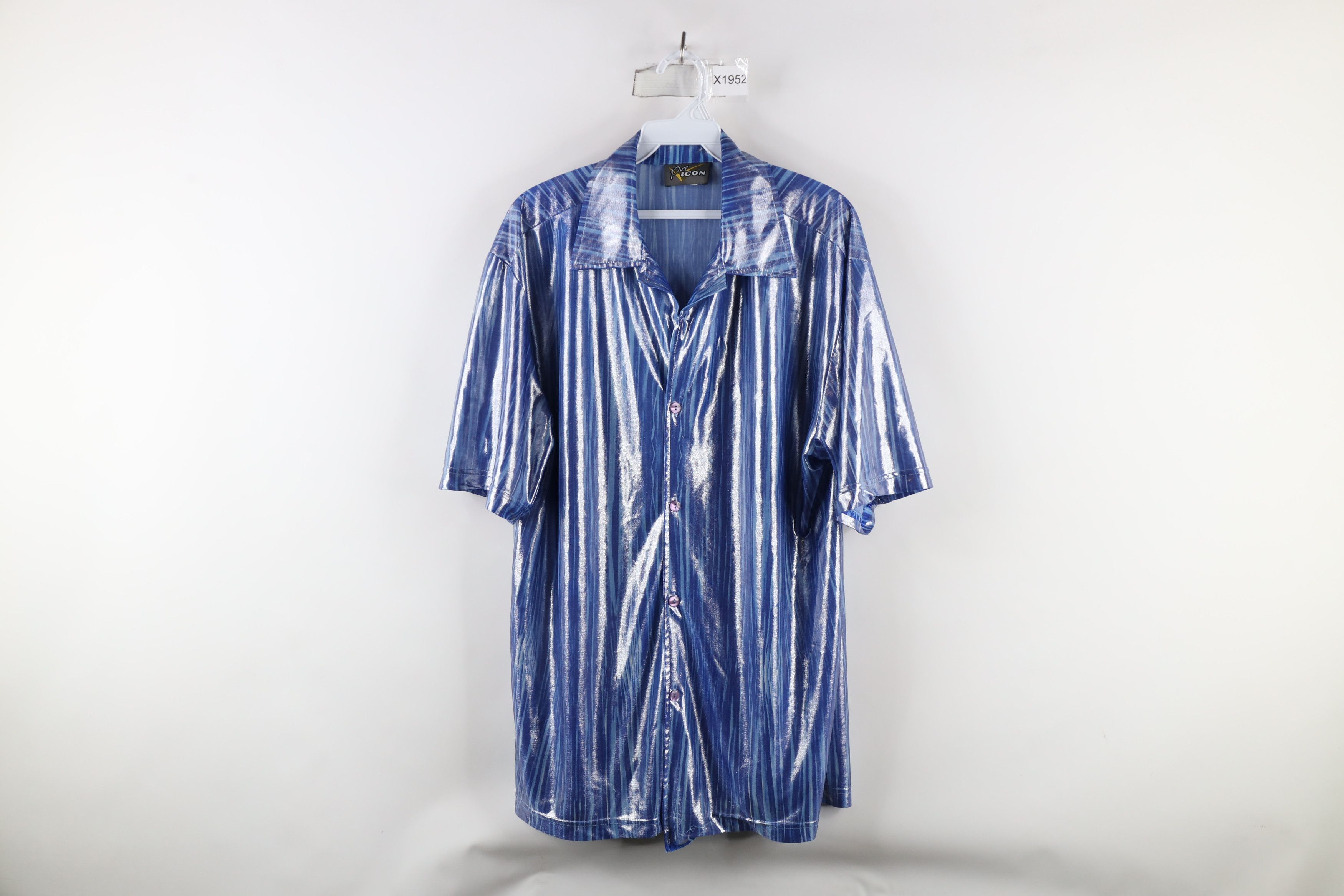 Vintage Vintage 90s Streetwear Rave Short Sleeve Button Shirt USA Size US L / EU 52-54 / 3 - 1 Thumbnail