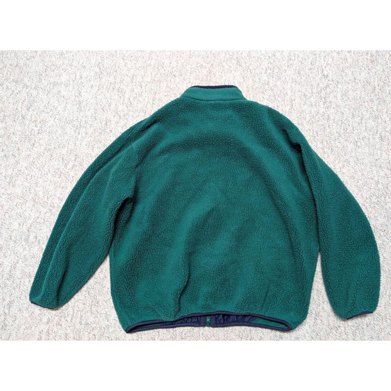 Vintage VINTAGE L.L. Bean Jacket Men 2XL TALL Fleece Green Deep Pile 1990s USA Made Zip Size US M / EU 48-50 / 2 - 2 Thumbnail