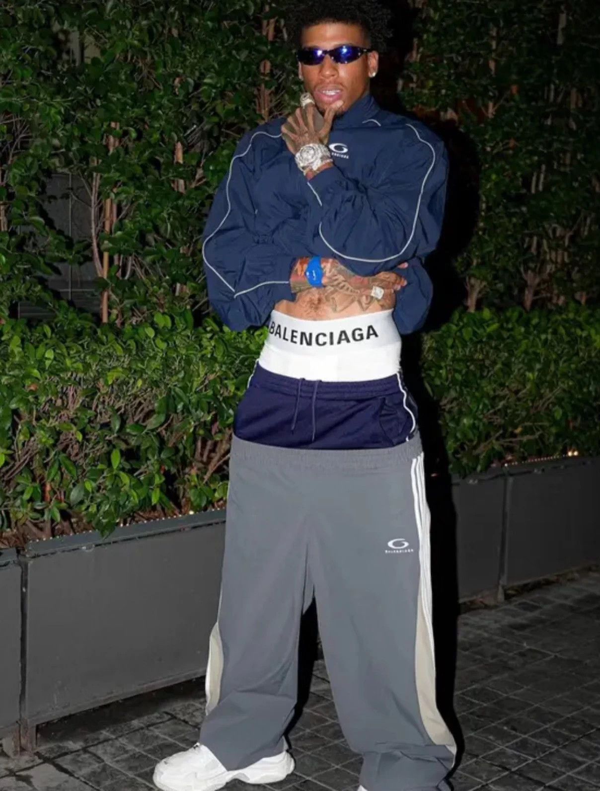 Balenciaga Balenciaga 2-Waist Gray-Blue Colorblock XS Pants New Size US 26 / EU 42 - 7 Thumbnail