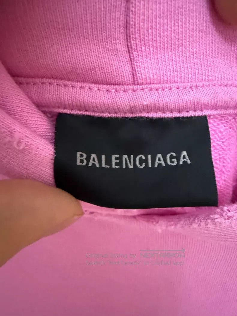 Balenciaga Balenciaga Pink Dripped Logo Hoodie Size US XS / EU 42 / 0 - 3 Thumbnail