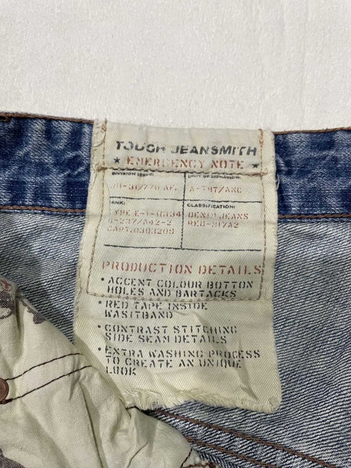 Japanese Brand Vintage Touch JeanSmith Sick Big Pocket Straight Cut Jeans Size US 32 / EU 48 - 8 Thumbnail
