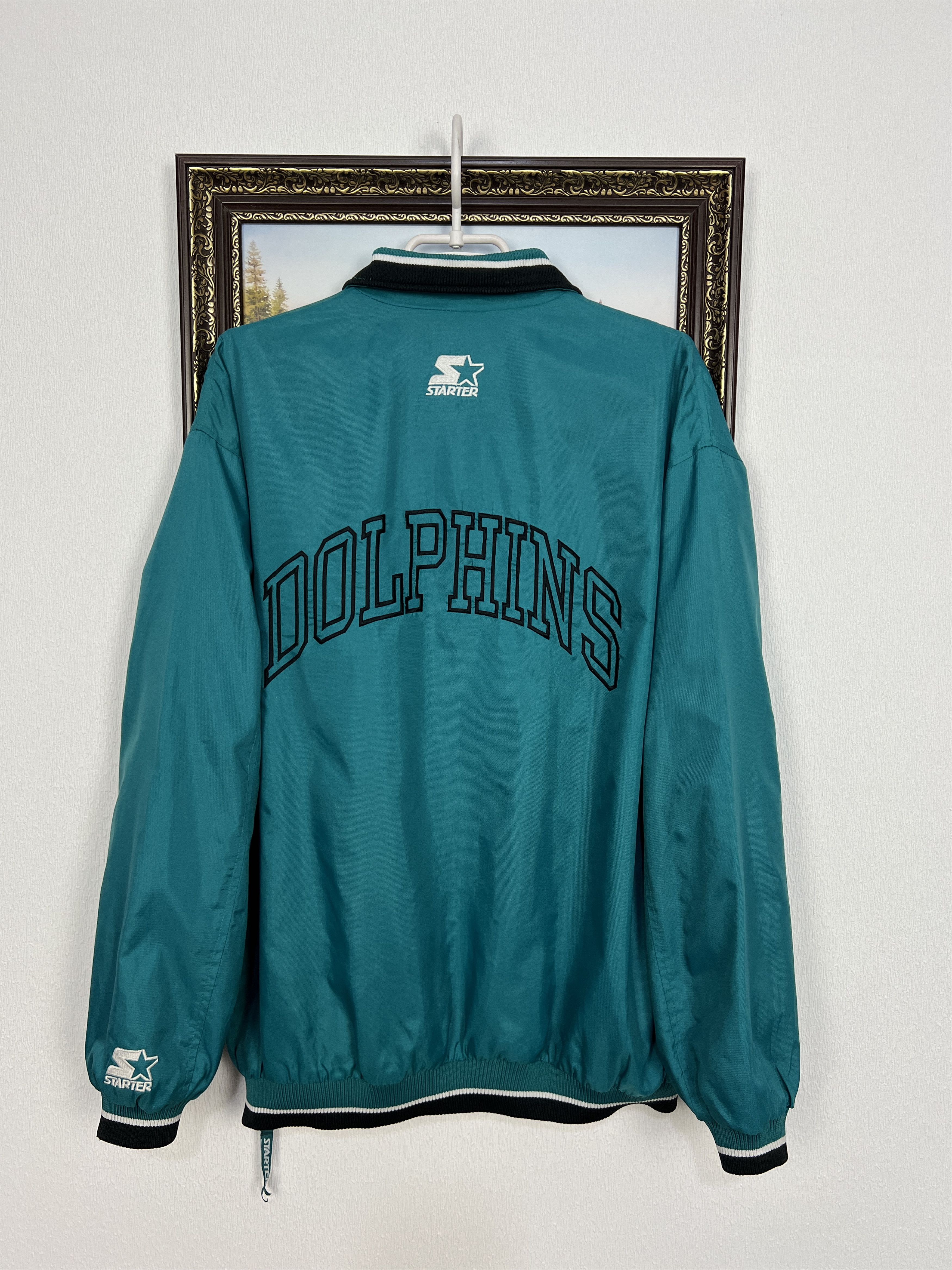 Starter Vintage Starter NFL Miami Dolphins Blue Jacket Mens Bomber Size US M / EU 48-50 / 2 - 11 Thumbnail