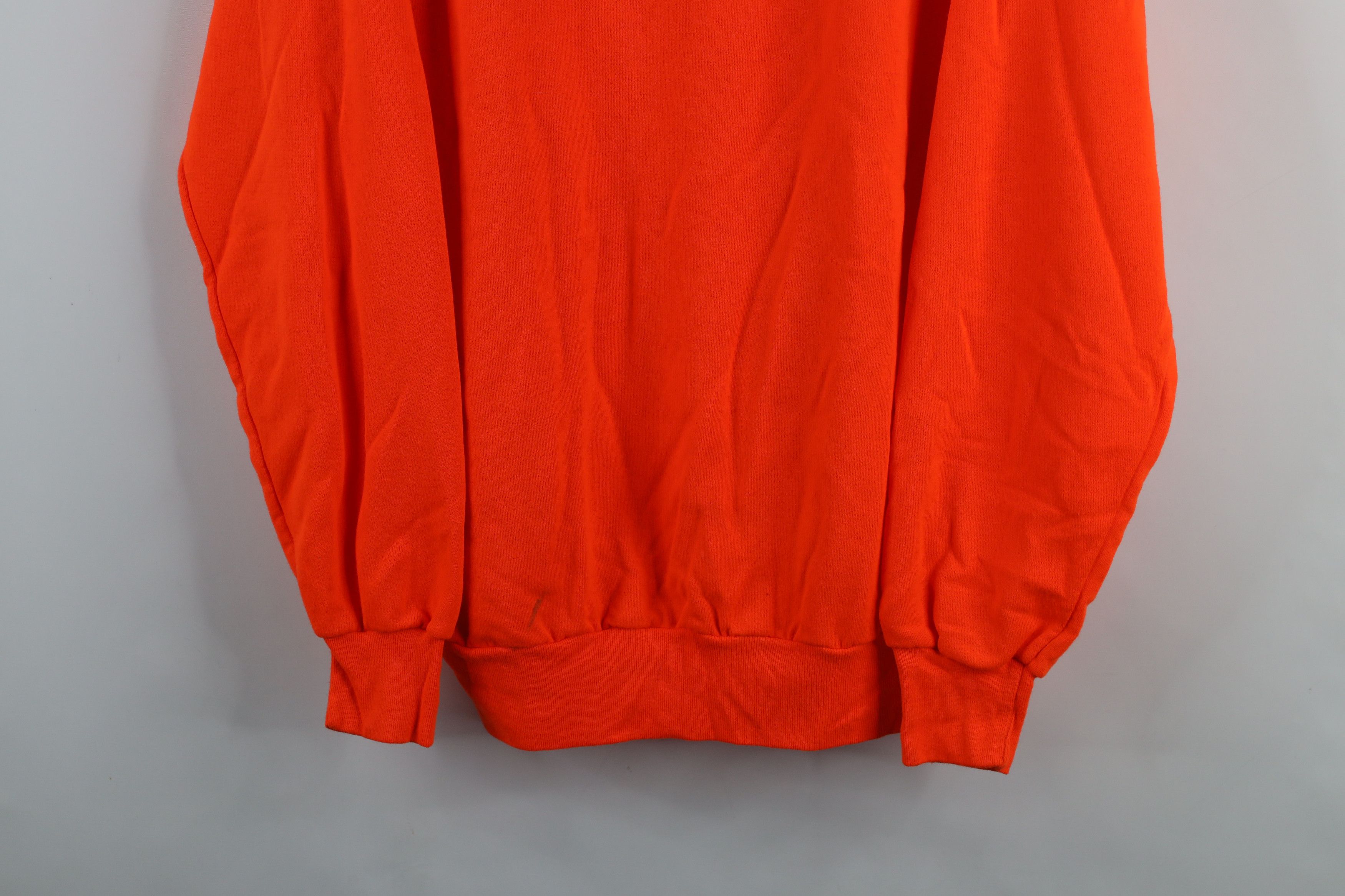Vintage Vintage 80s 90s Streetwear Blank Sweatshirt Blaze Orange Size US XL / EU 56 / 4 - 3 Thumbnail