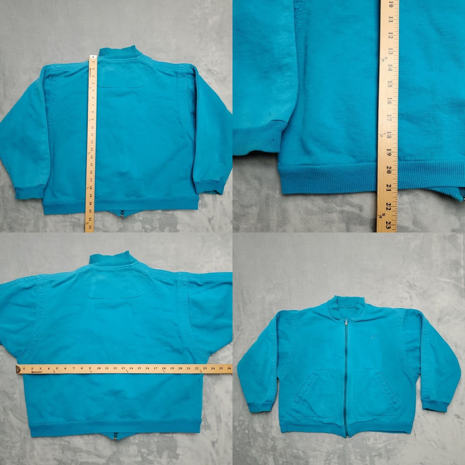 Nike VINTAGE Nike Jacket Womens M Turquoise Blue Full Zip 90s Retro Streetwear Nike Jacket Womens M Turquoise Blue Full Zip 90s Retro Streetwear Size M / US 6-8 / IT 42-44 - 10 Thumbnail