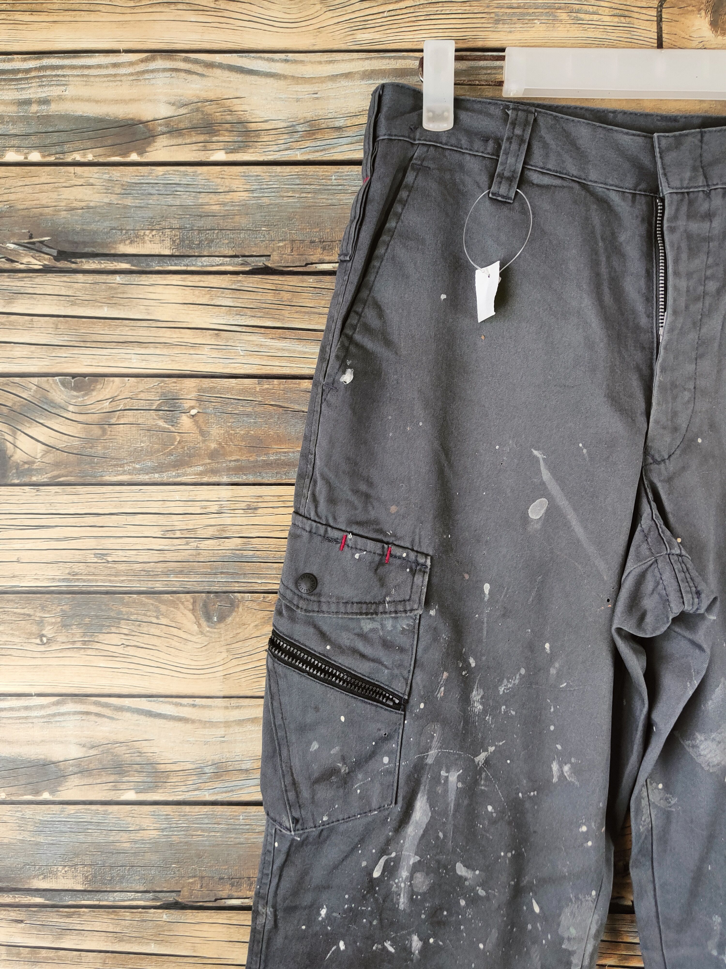 Japanese Brand DL W.impact Dark Gray Multipocket Cargo Pants #46-299 Size US 29 - 3 Thumbnail