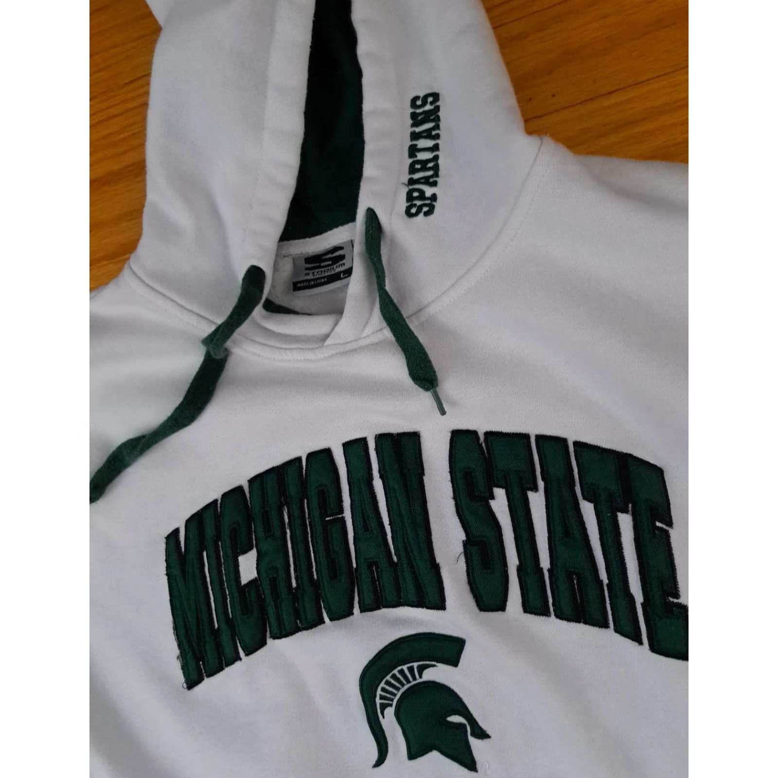 Vintage VINTAGE Michigan State Spartans Basketball Warm-Up Hoodie Stitched Large Size US L / EU 52-54 / 3 - 2 Thumbnail