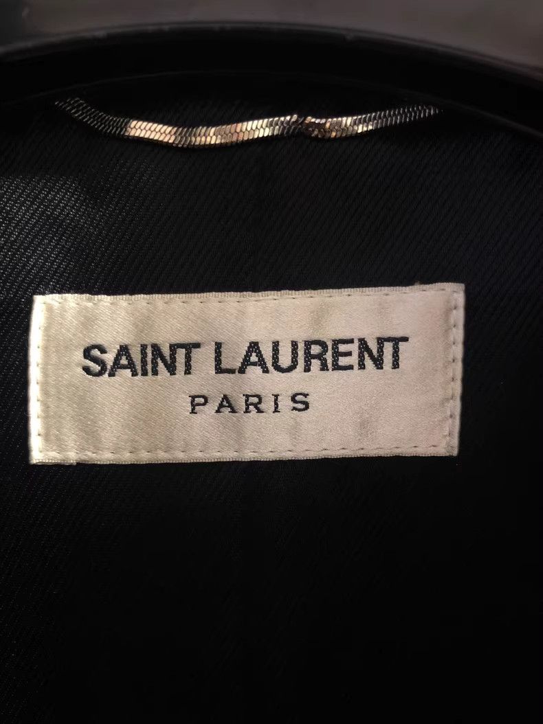 Saint Laurent Paris Saint Laurent 16fw full leather black baseball jacket -DMC Size US S / EU 44-46 / 1 - 7 Thumbnail