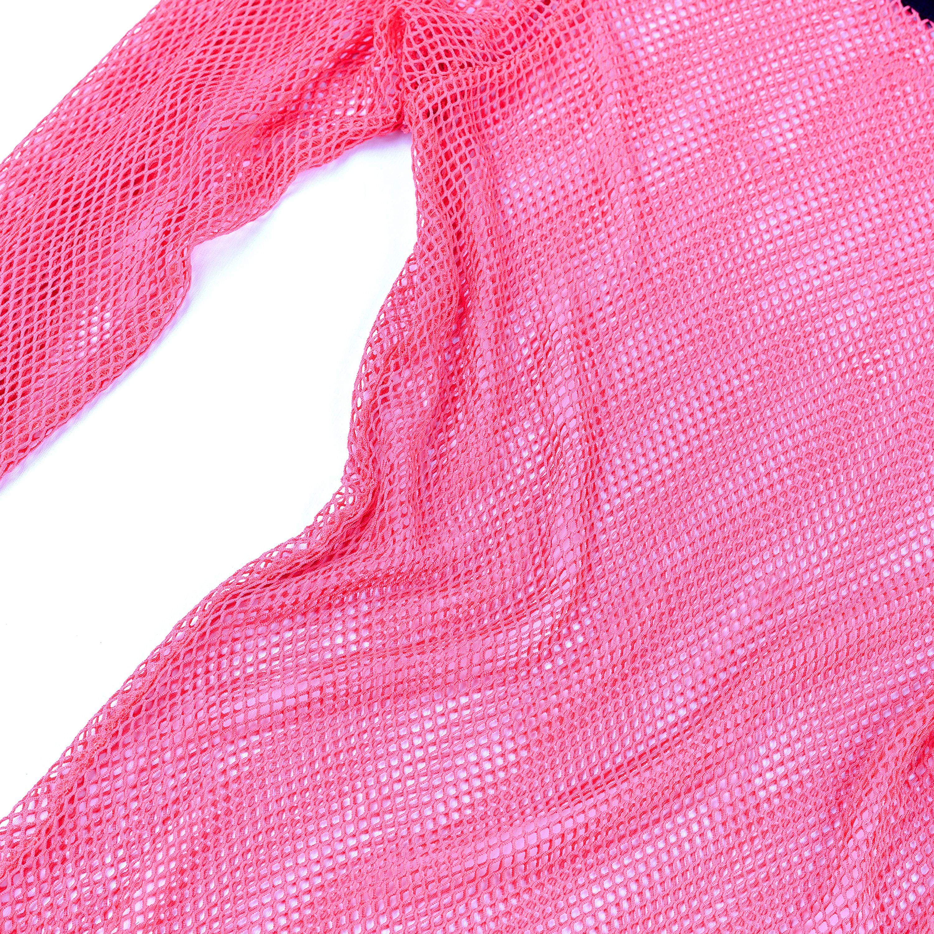 Vintage Vintage Gothic Hot Pink Net Long Sleeve Top (S) Size S / US 4 / IT 40 - 2 Thumbnail
