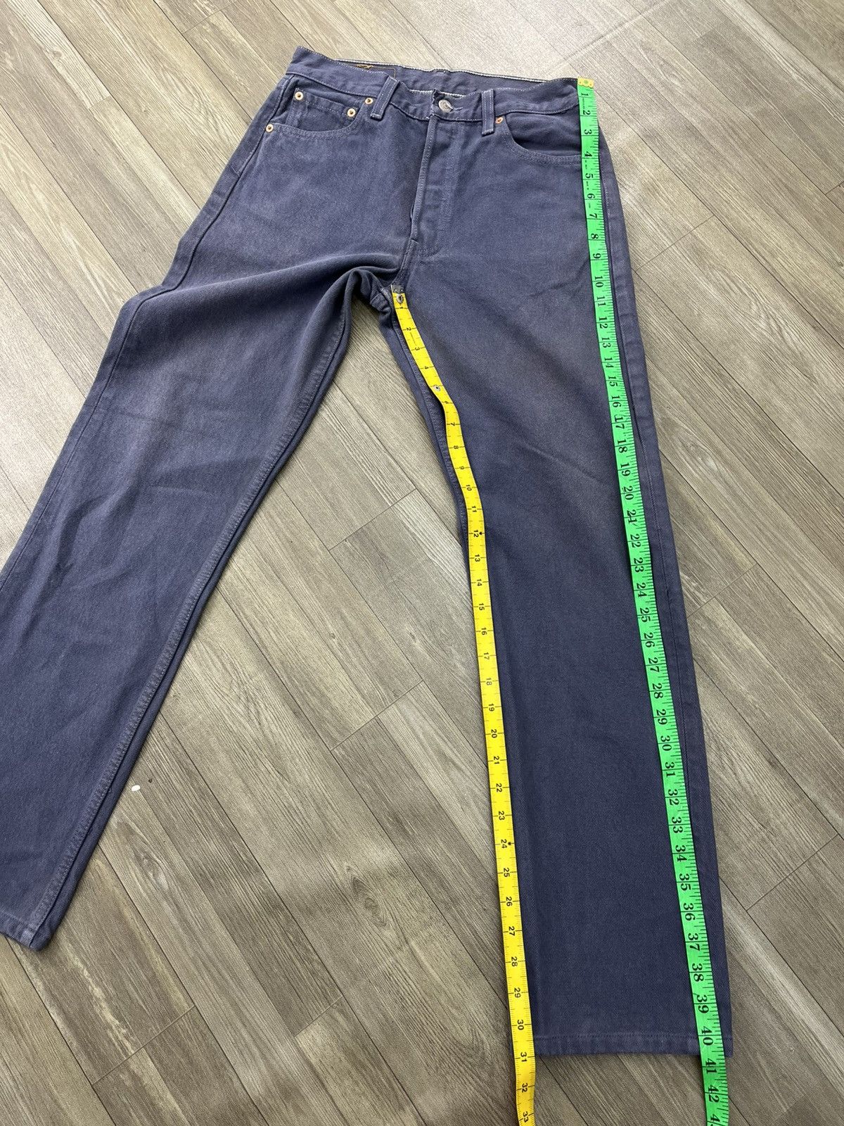 Levi's Vintage Clothing 🇺🇸1990s Vintage Levis 501 30x34 Straight Fit Grey Jeans Size US 30 / EU 46 - 20 Thumbnail