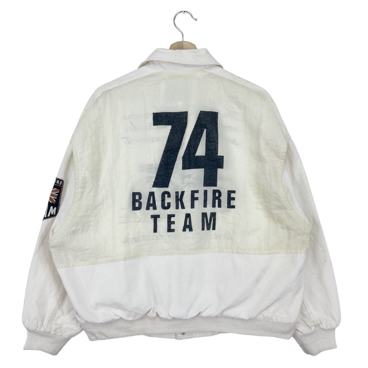 Sports Specialties × Vintage Back Fire 74 Racing Team Bomber Jacket Size US XL / EU 56 / 4 - 1 Thumbnail